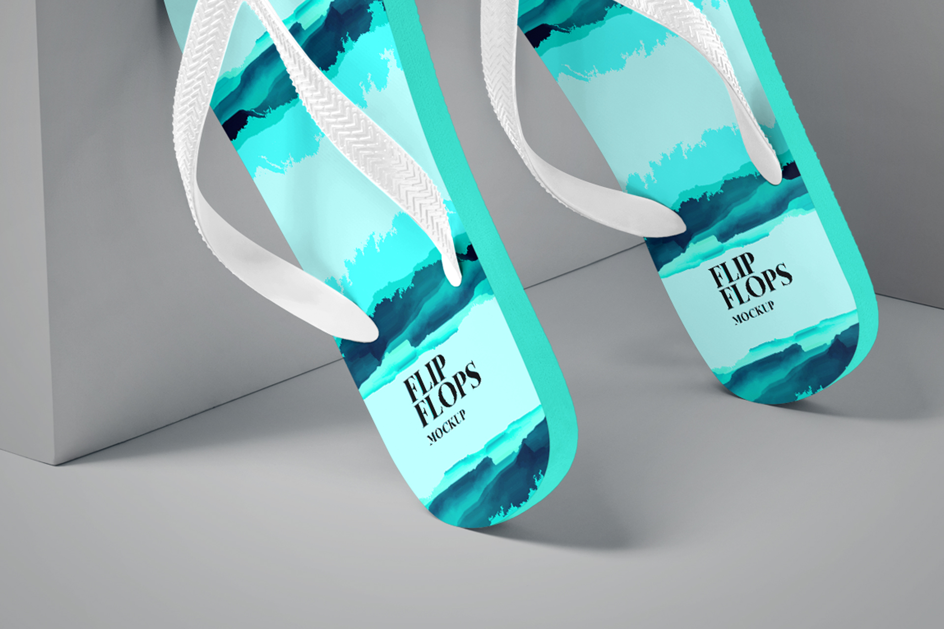 beach footwear mock-up