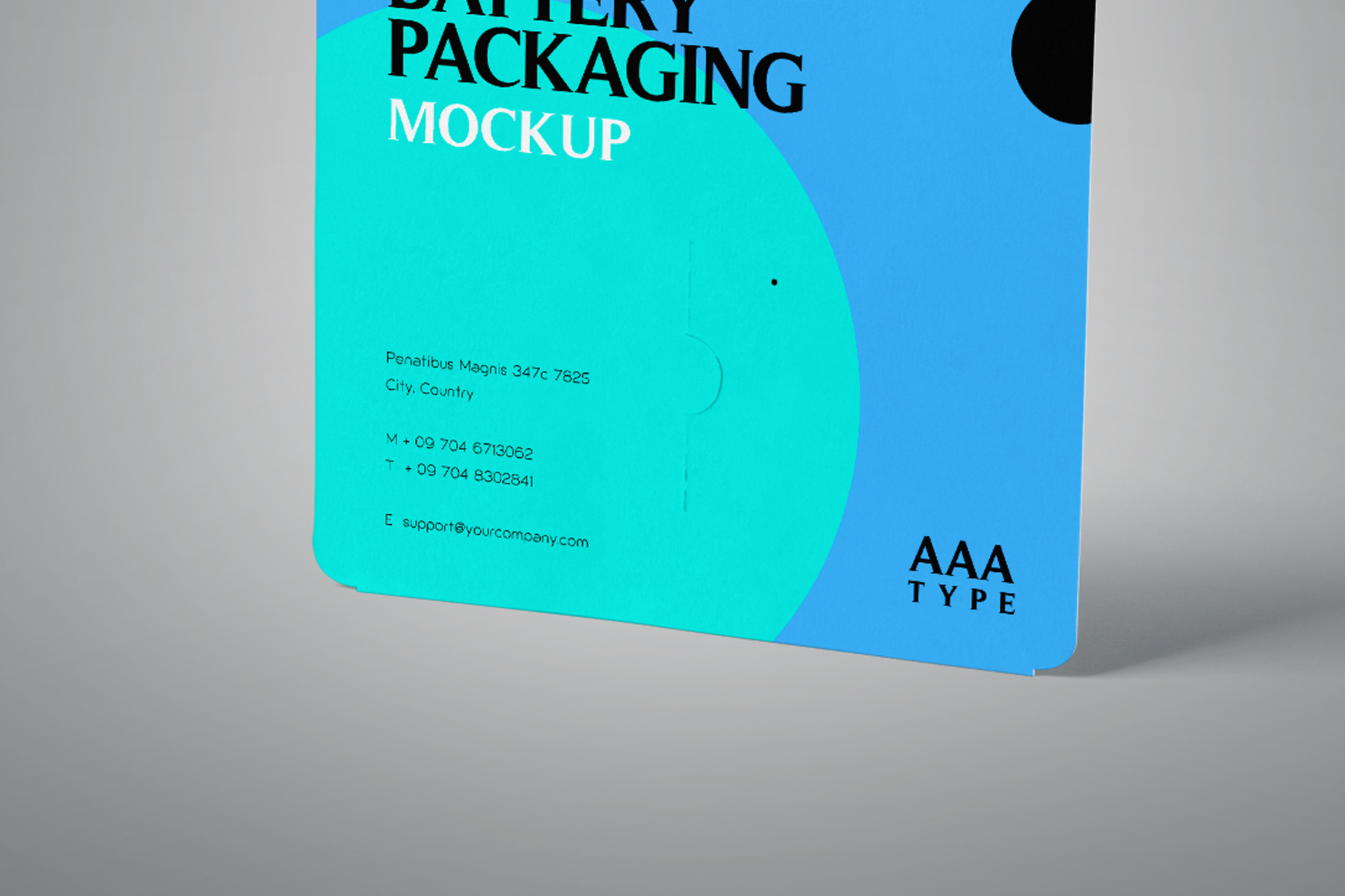 battery advertising mock-up