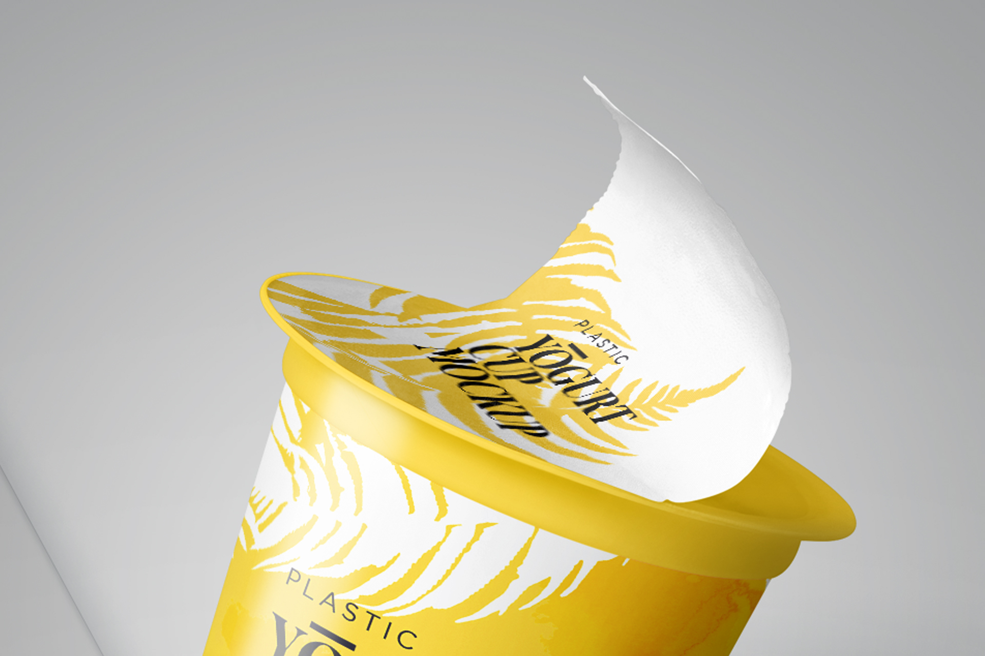 customizable yogurt label PSD