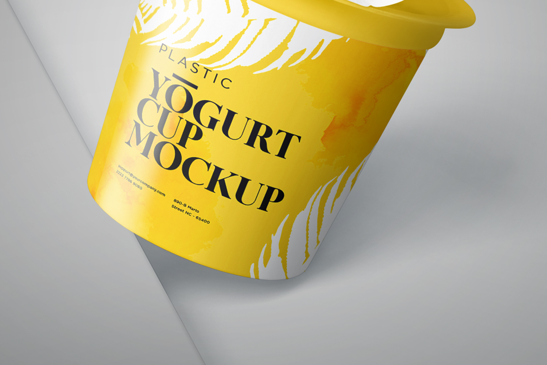 customizable yogurt label PSD