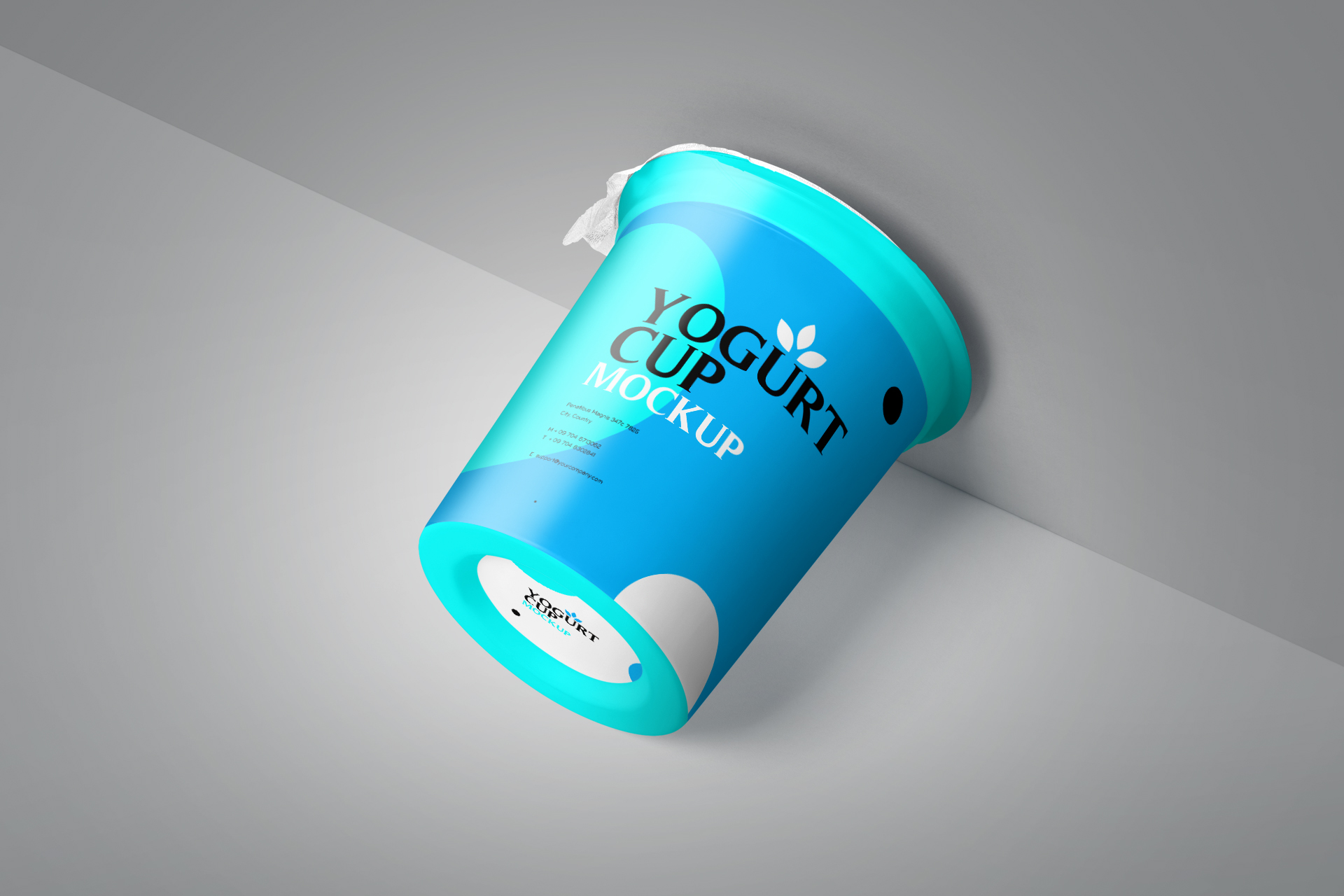 Floating Yogurt Cup Mockup – Premium Packaging Display