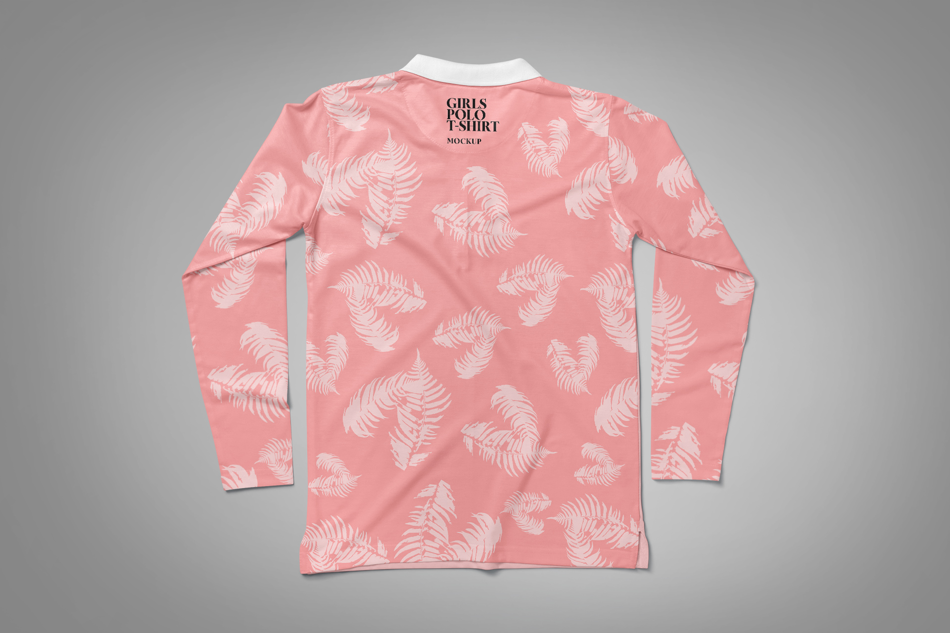 Back View Girls’ Polo T-Shirt Mockup for Branding