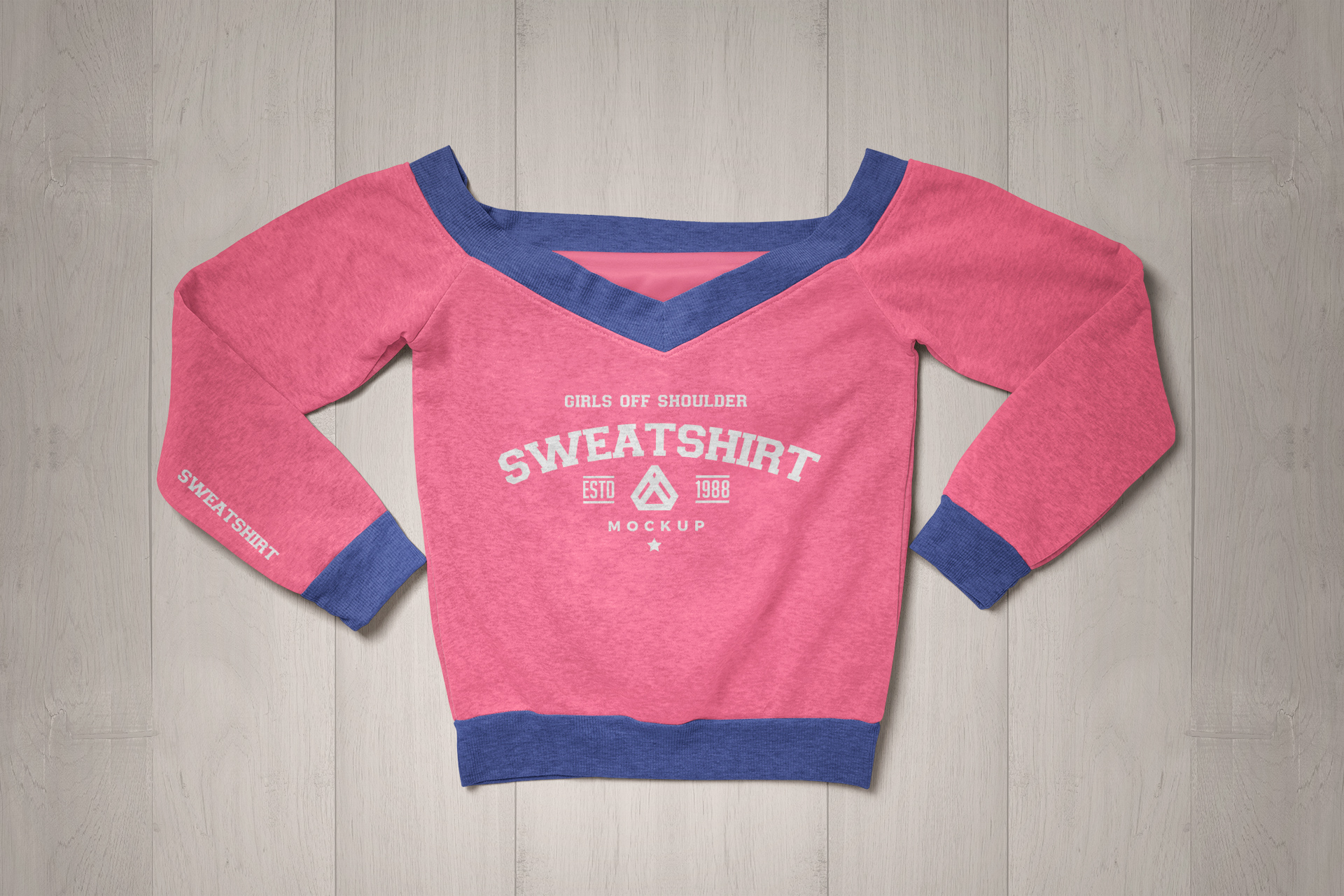 Off-Shoulder Girls’ Sweatshirt Mockup
