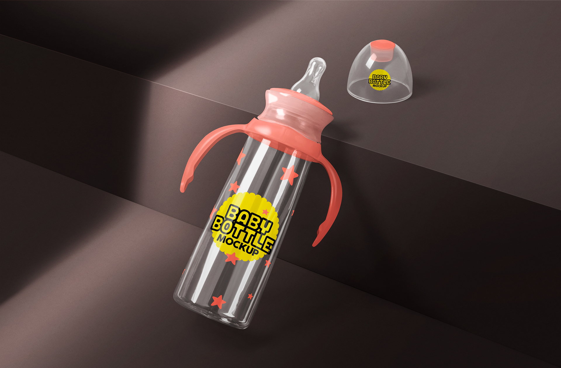 Realistic Baby Bottle Mockup for Branding