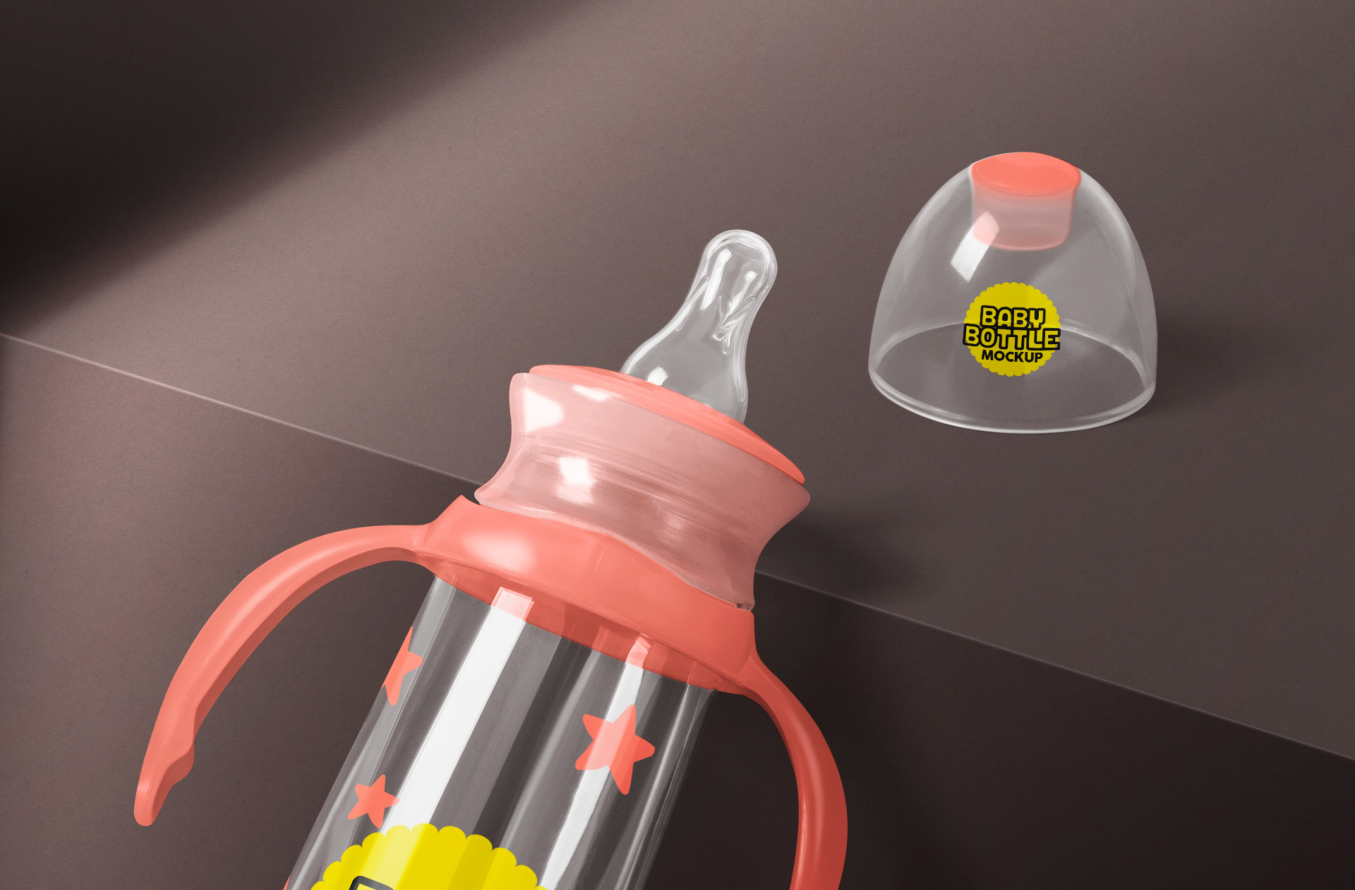 baby bottle mockup
