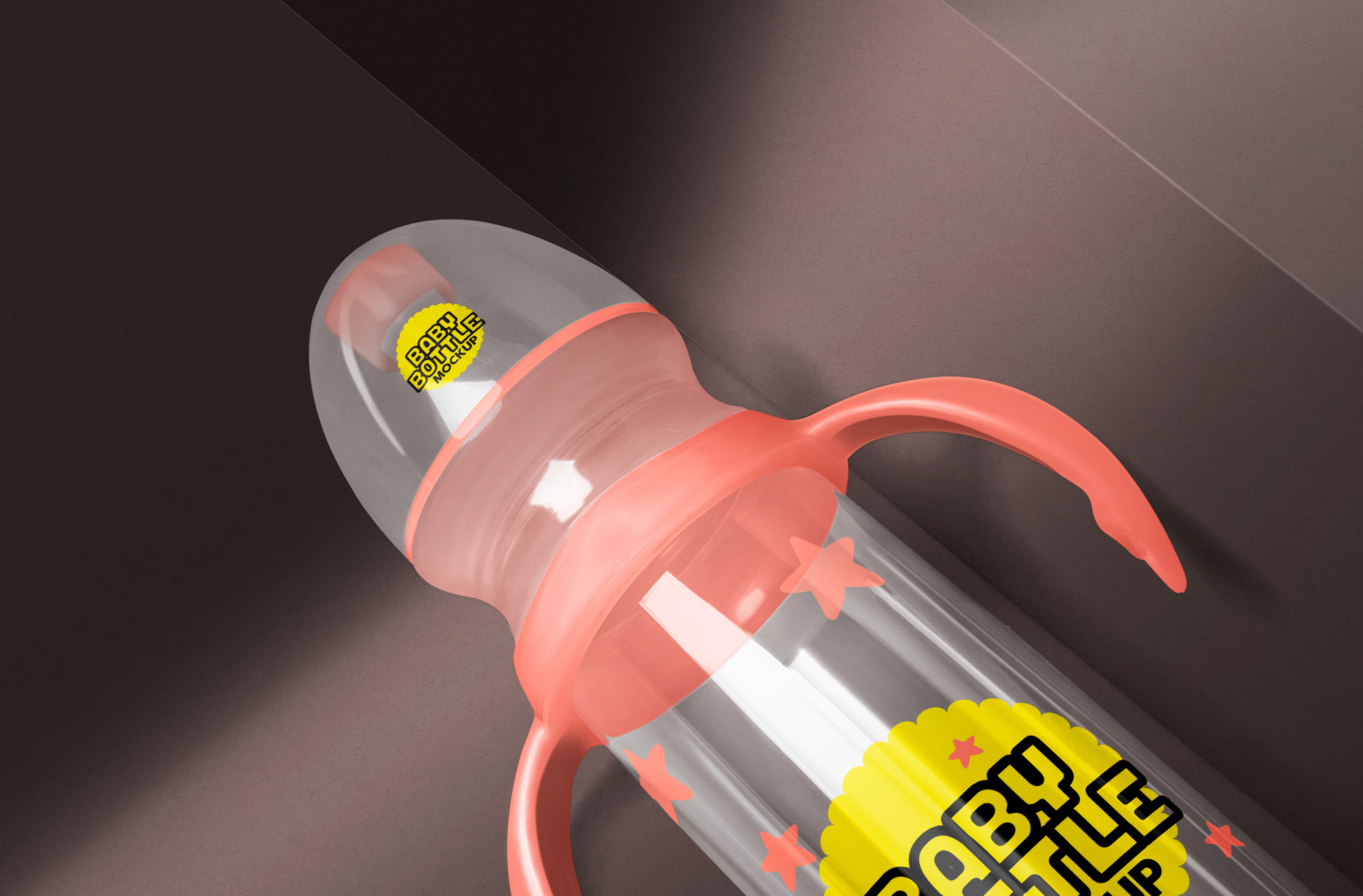 baby bottle mockup