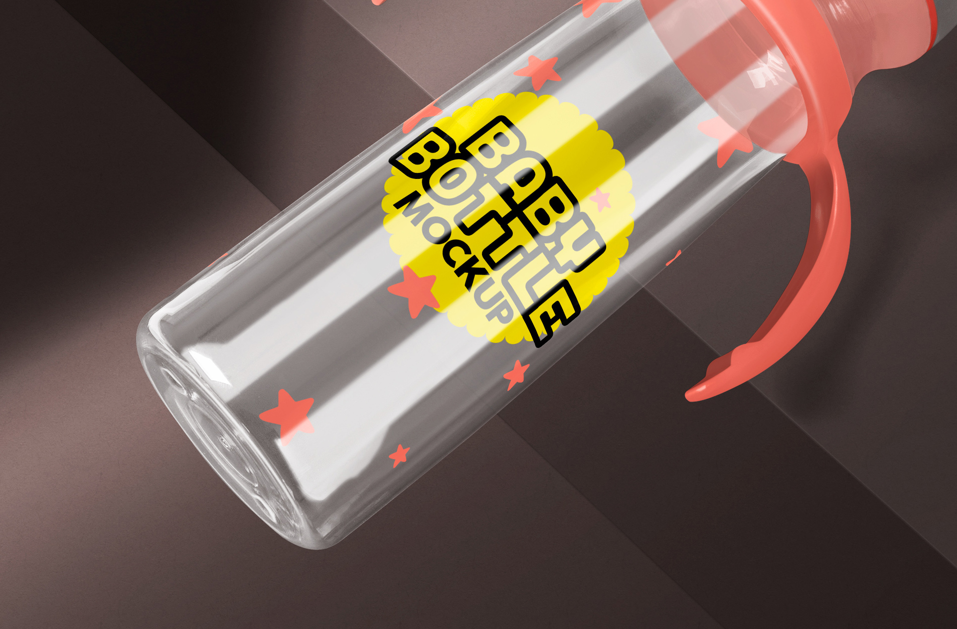baby bottle mockup
