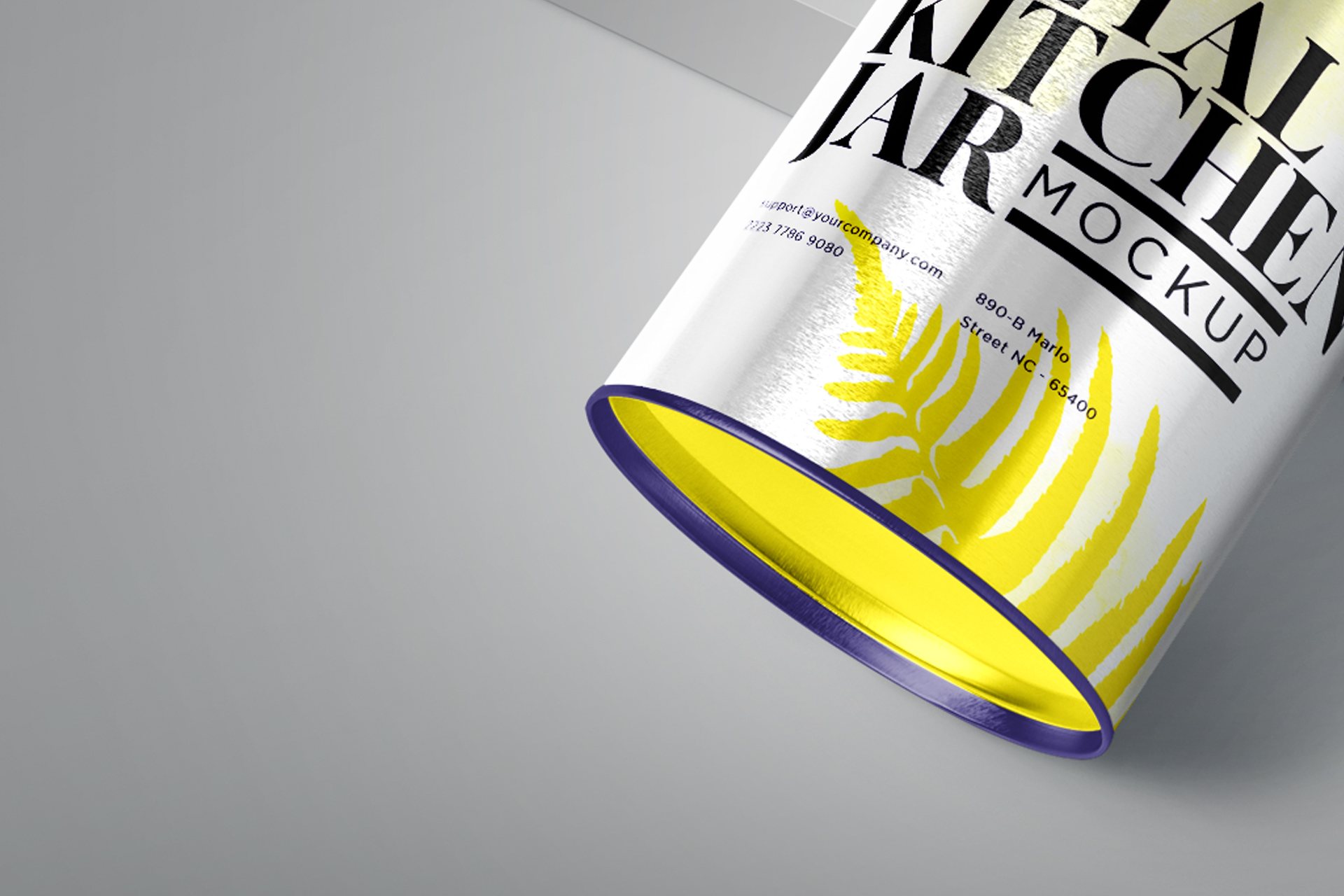 customizable kitchen tin can PSD