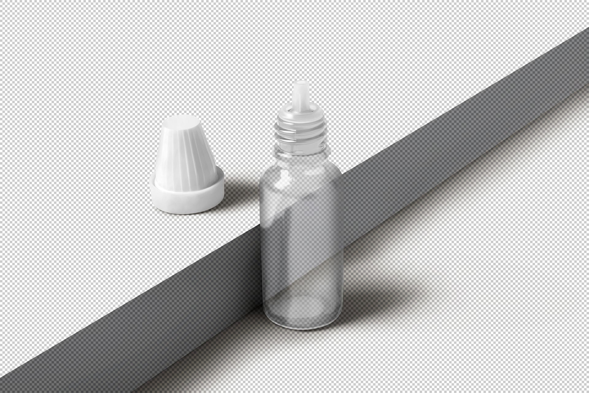 amber glass bottle mock-up