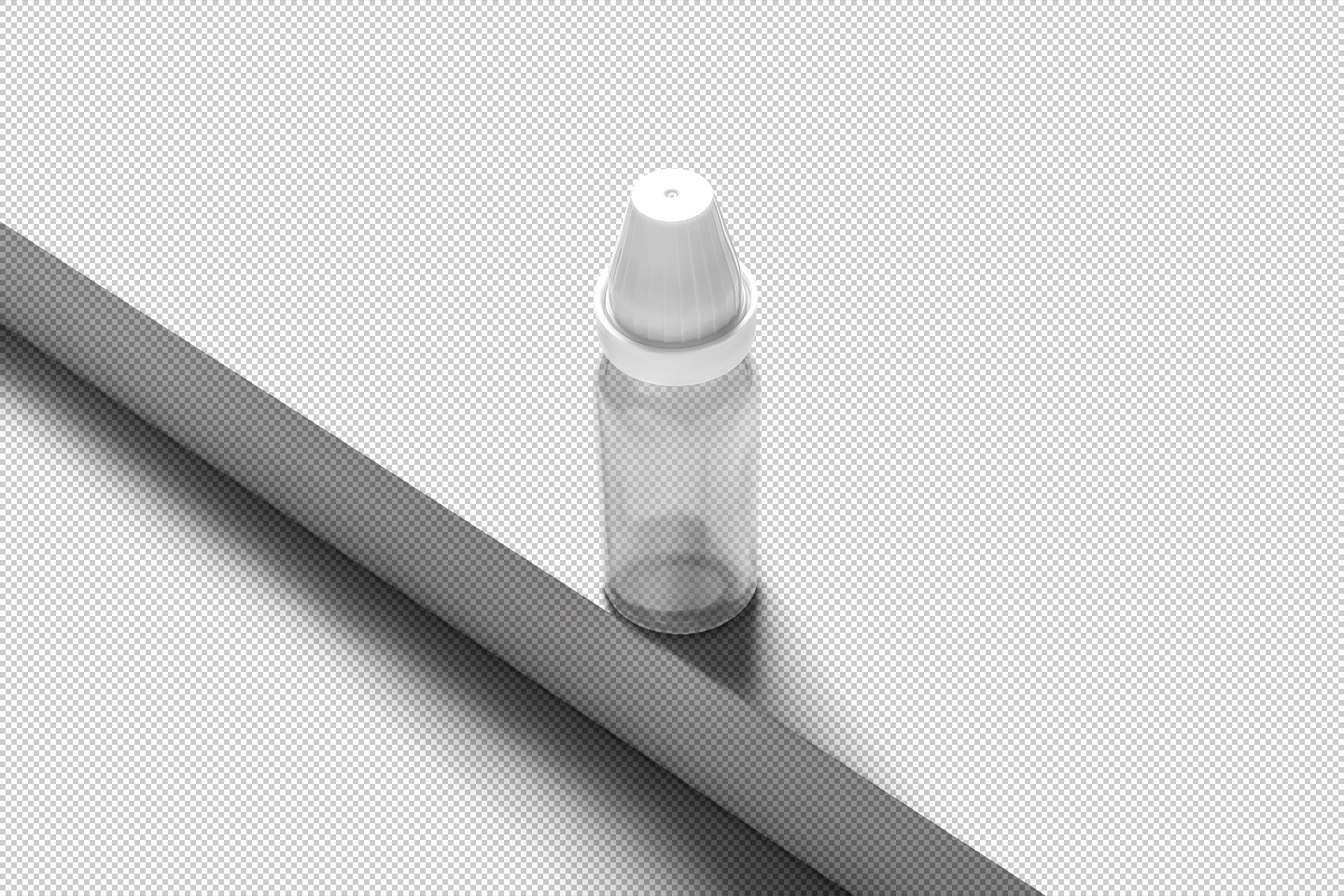 amber glass bottle mock-up