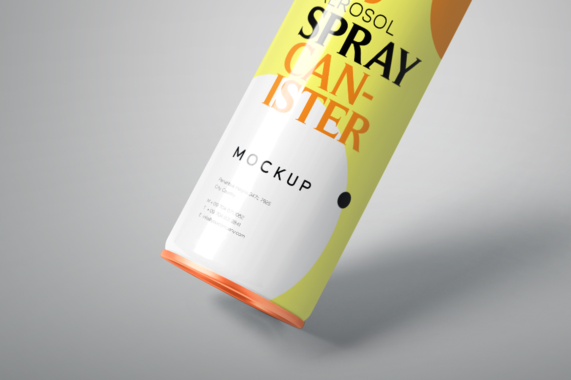 aerosol spray can mockup
