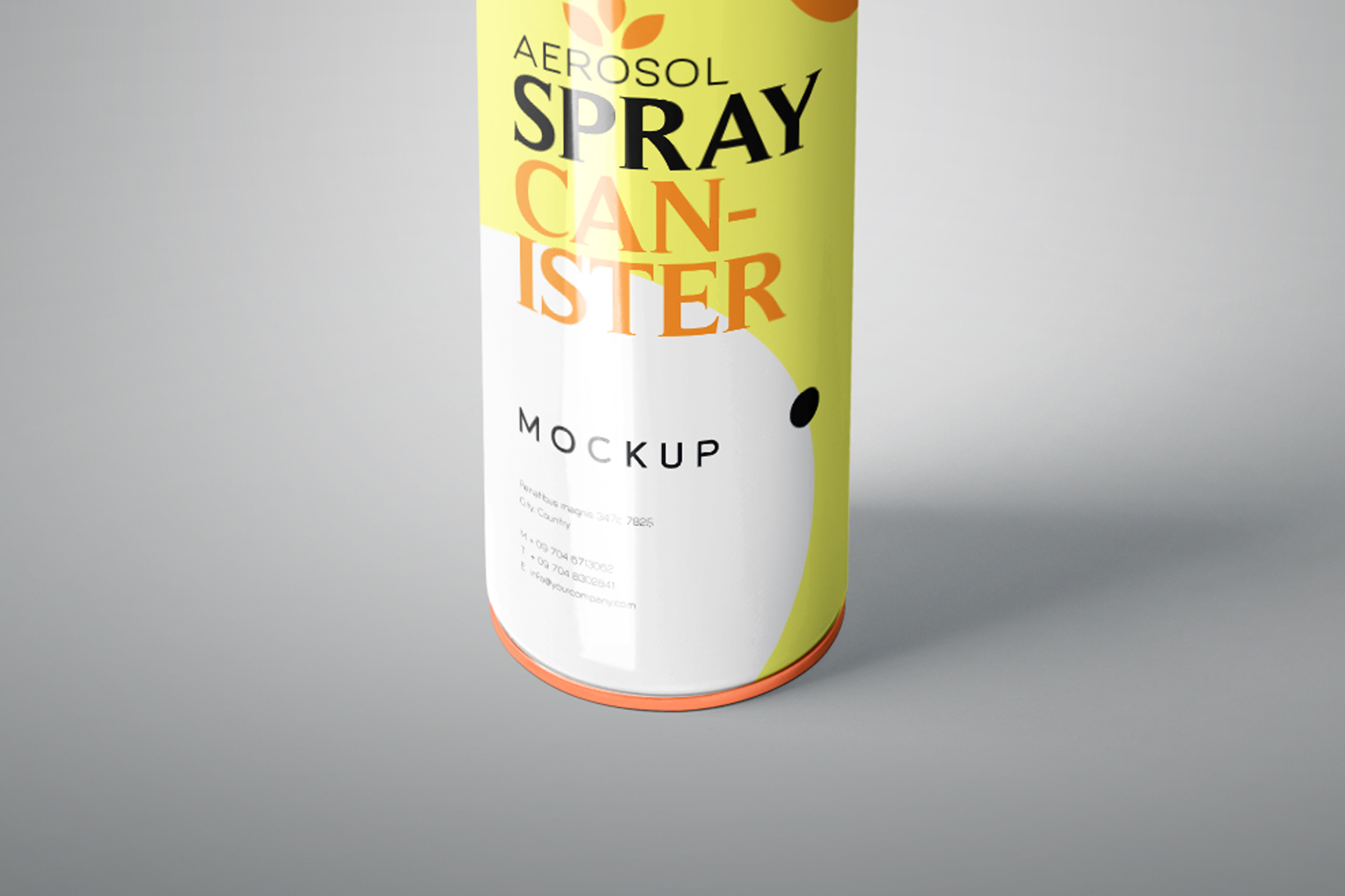 Floating Aerosol Spray Can Mockup – Premium Branding