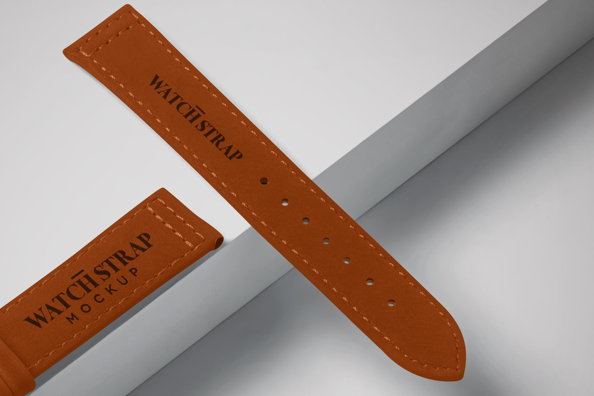 close-up leather watchband PSD