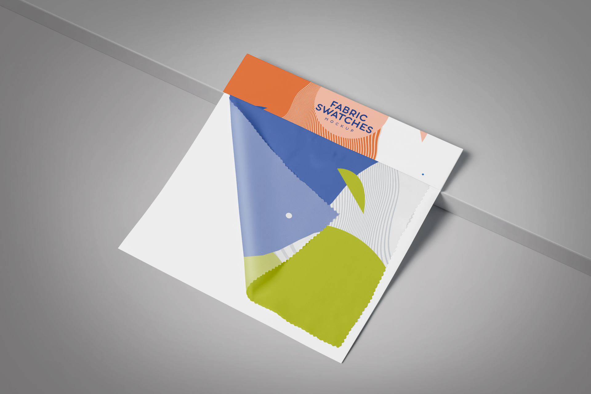 Fabric Swatches Cover Mockup for Textile Branding