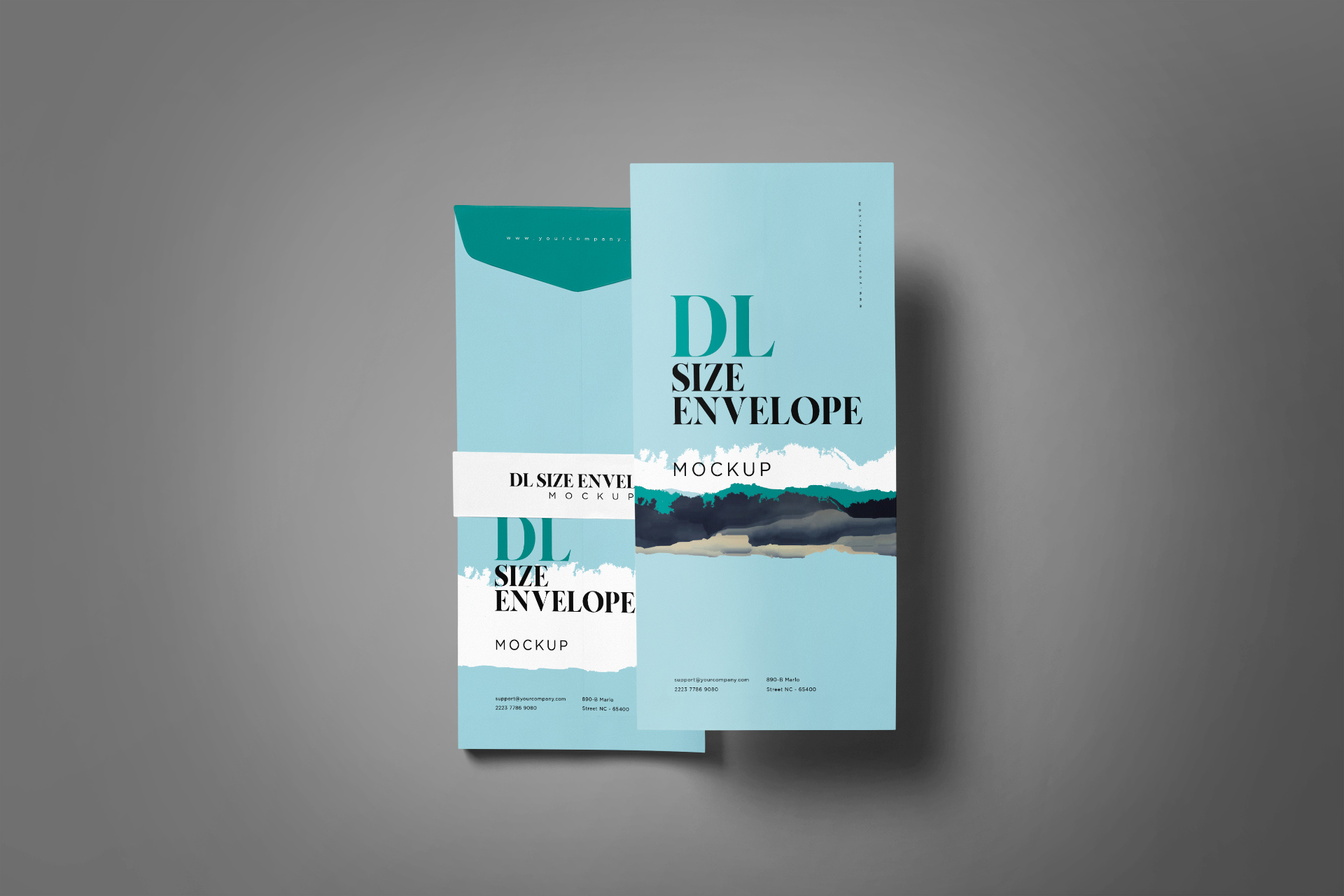 DL Envelope Mockup with Elegant Minimalist Layout