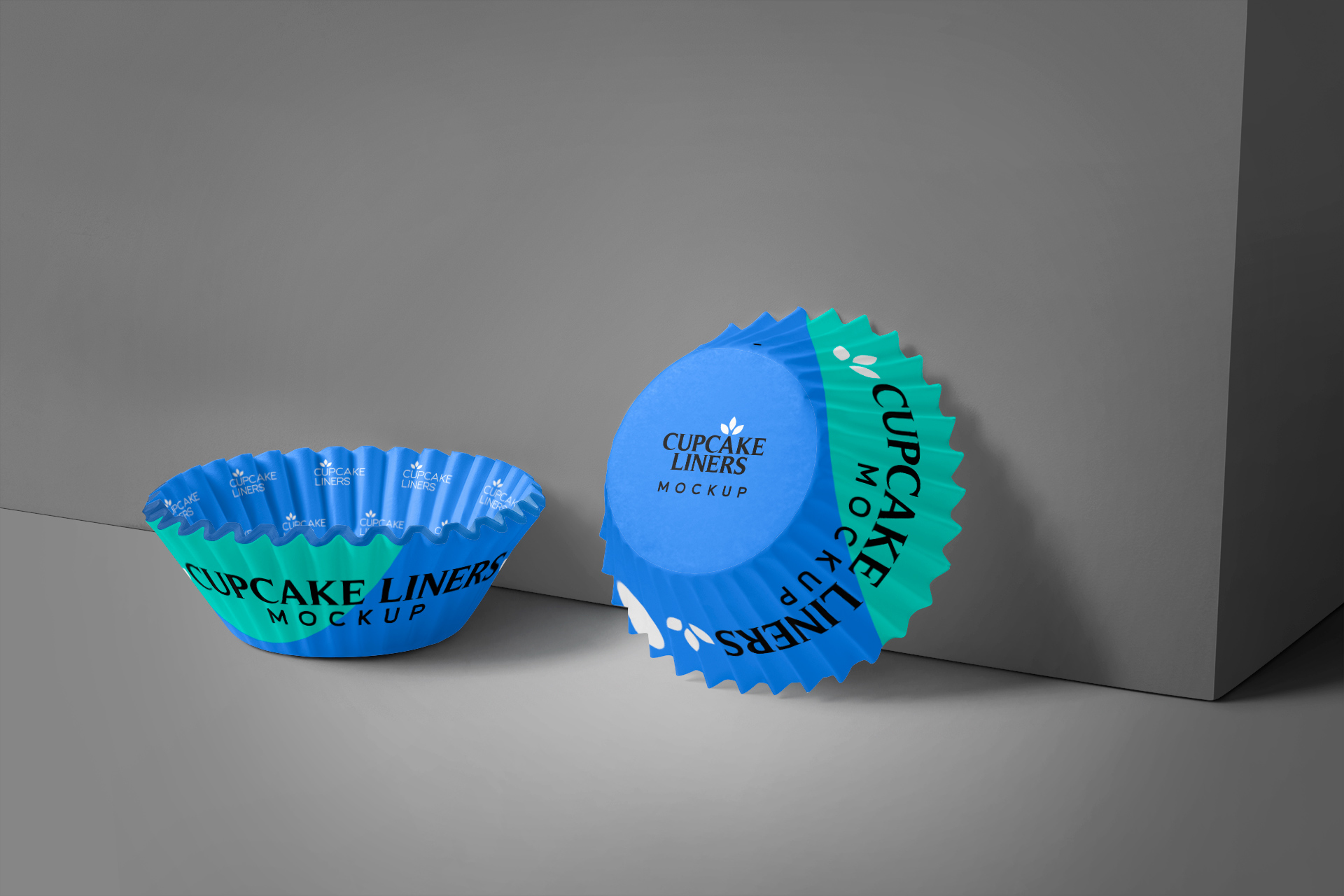 Cupcake Liners Mockup with Realistic Paper Texture