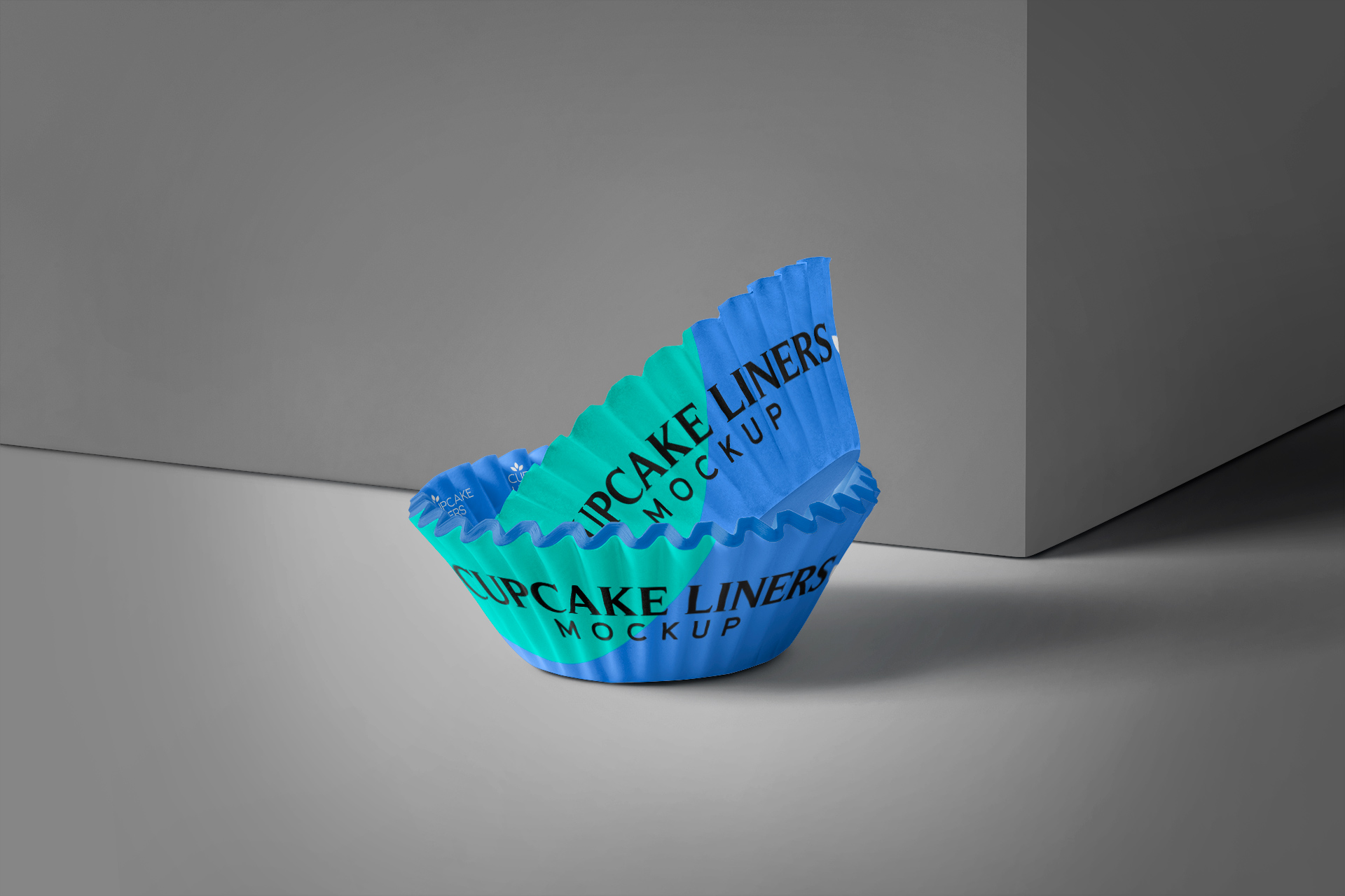 Cupcake Liners Mockup with Floating Composition