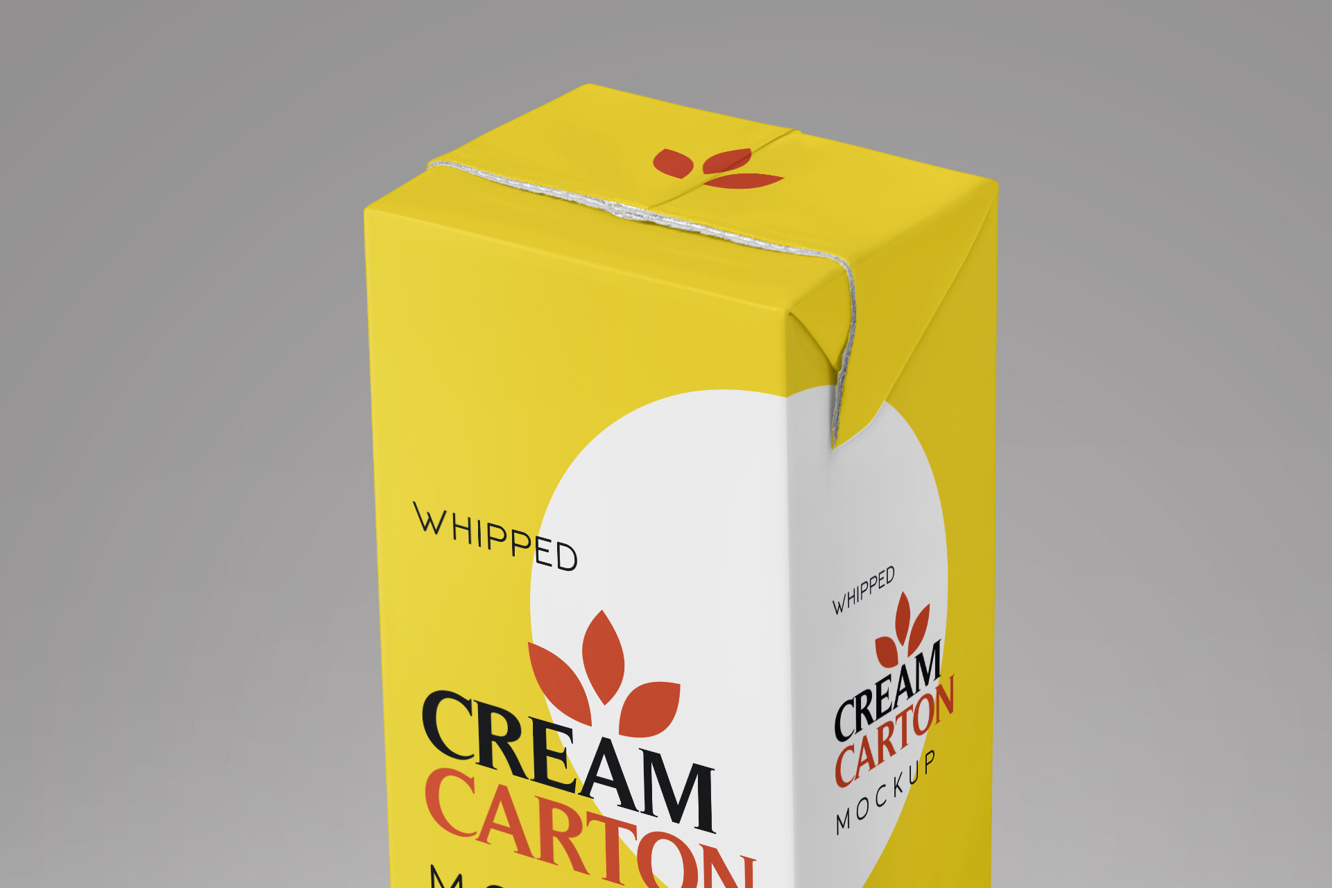 cream box front view mockup