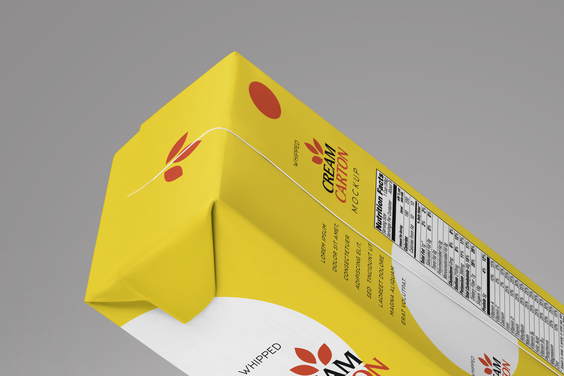 cream carton mock-up