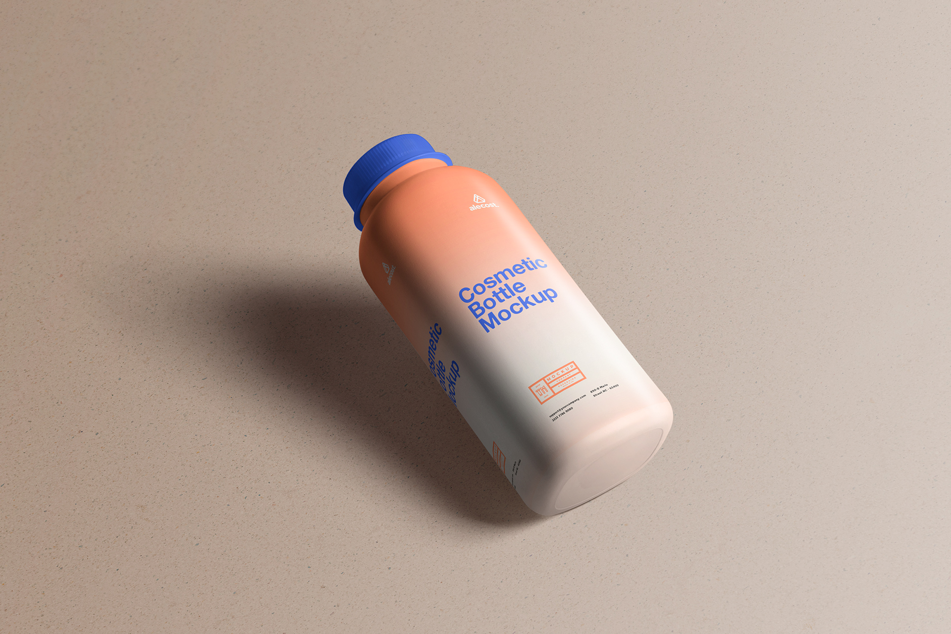 Photorealistic Cosmetic Bottle Mockup with Soft Shadows