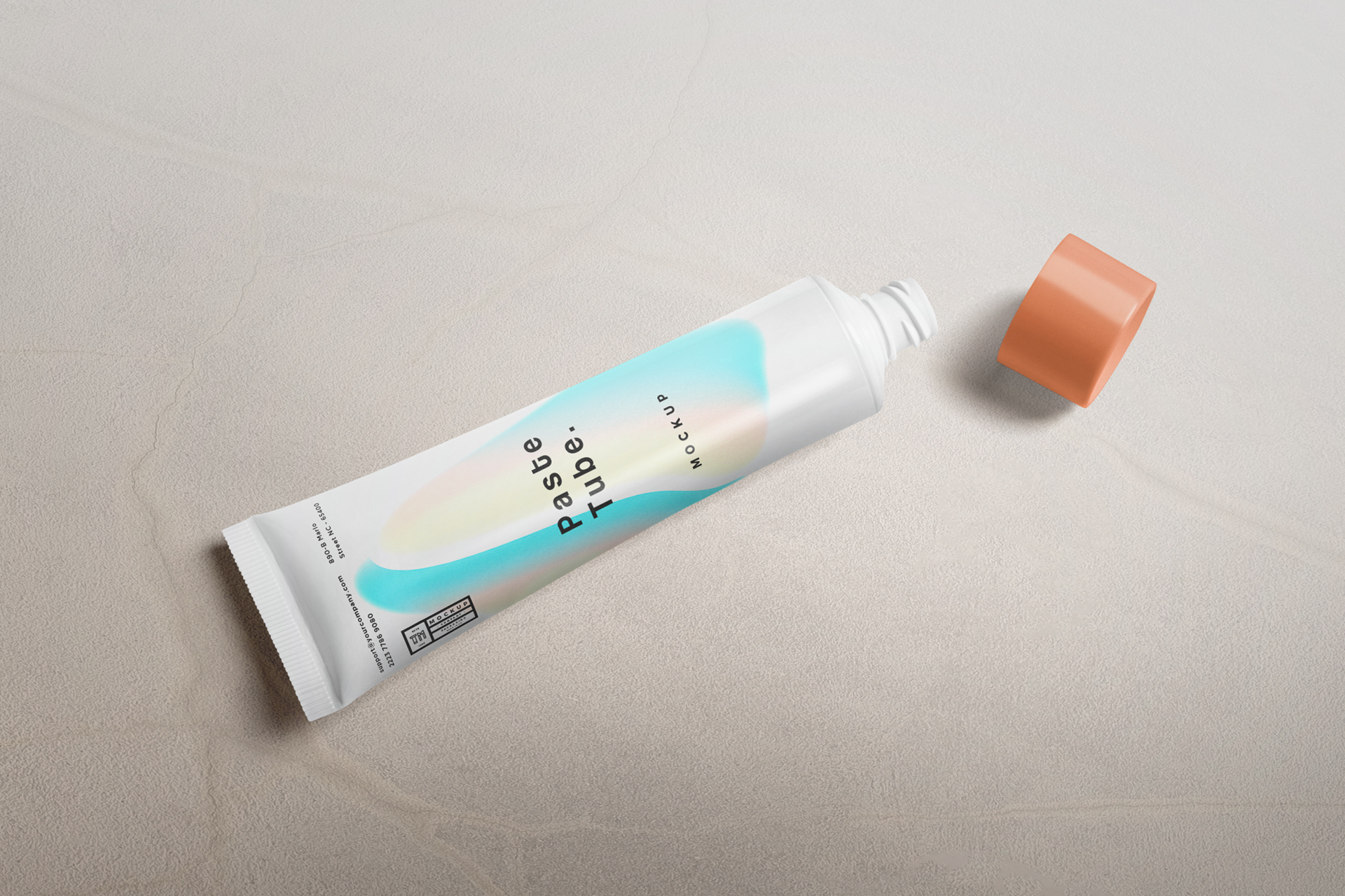 Minimalist Paste Tube Mockup for Clean Packaging