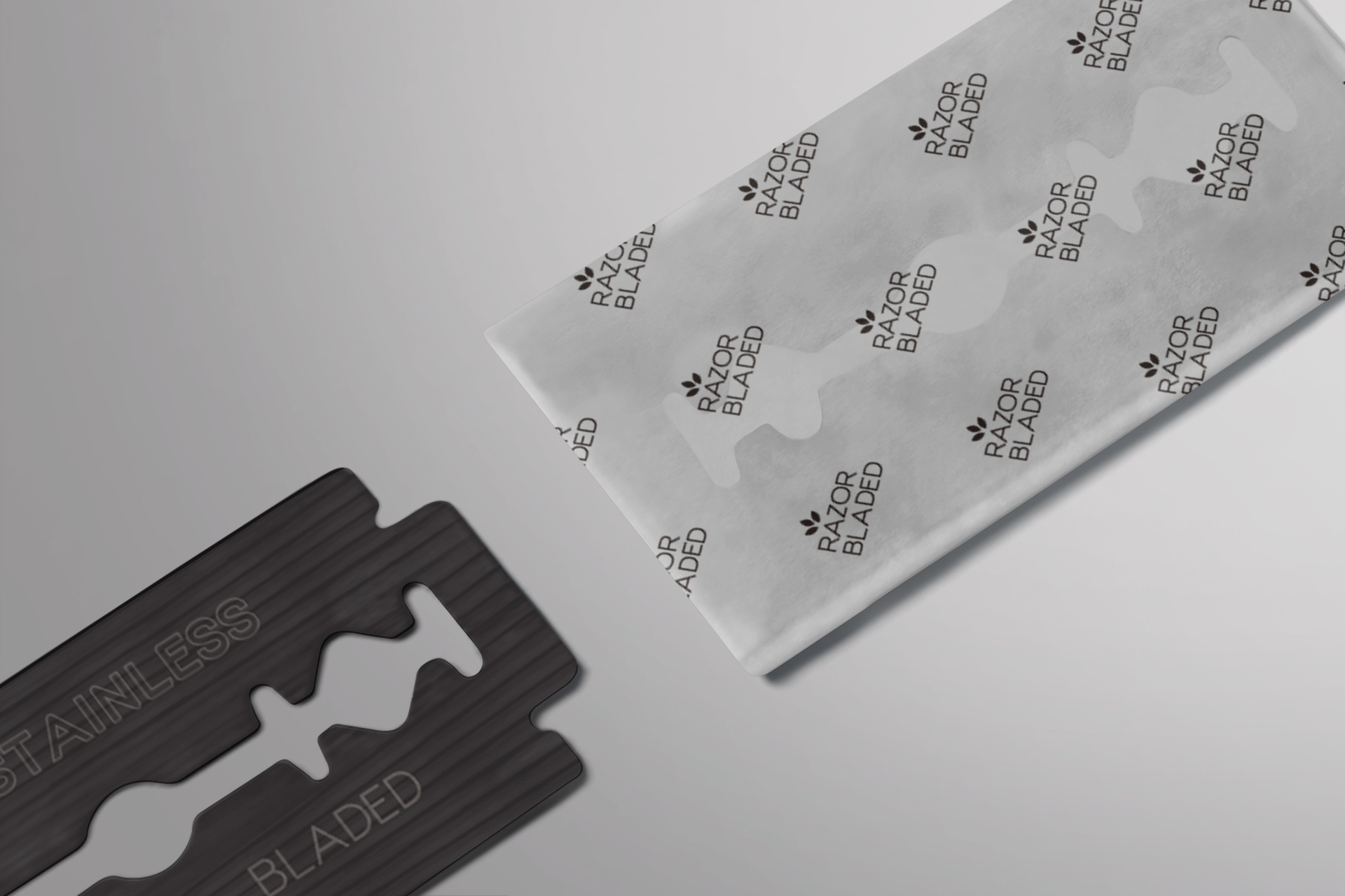 razor blade mock-up