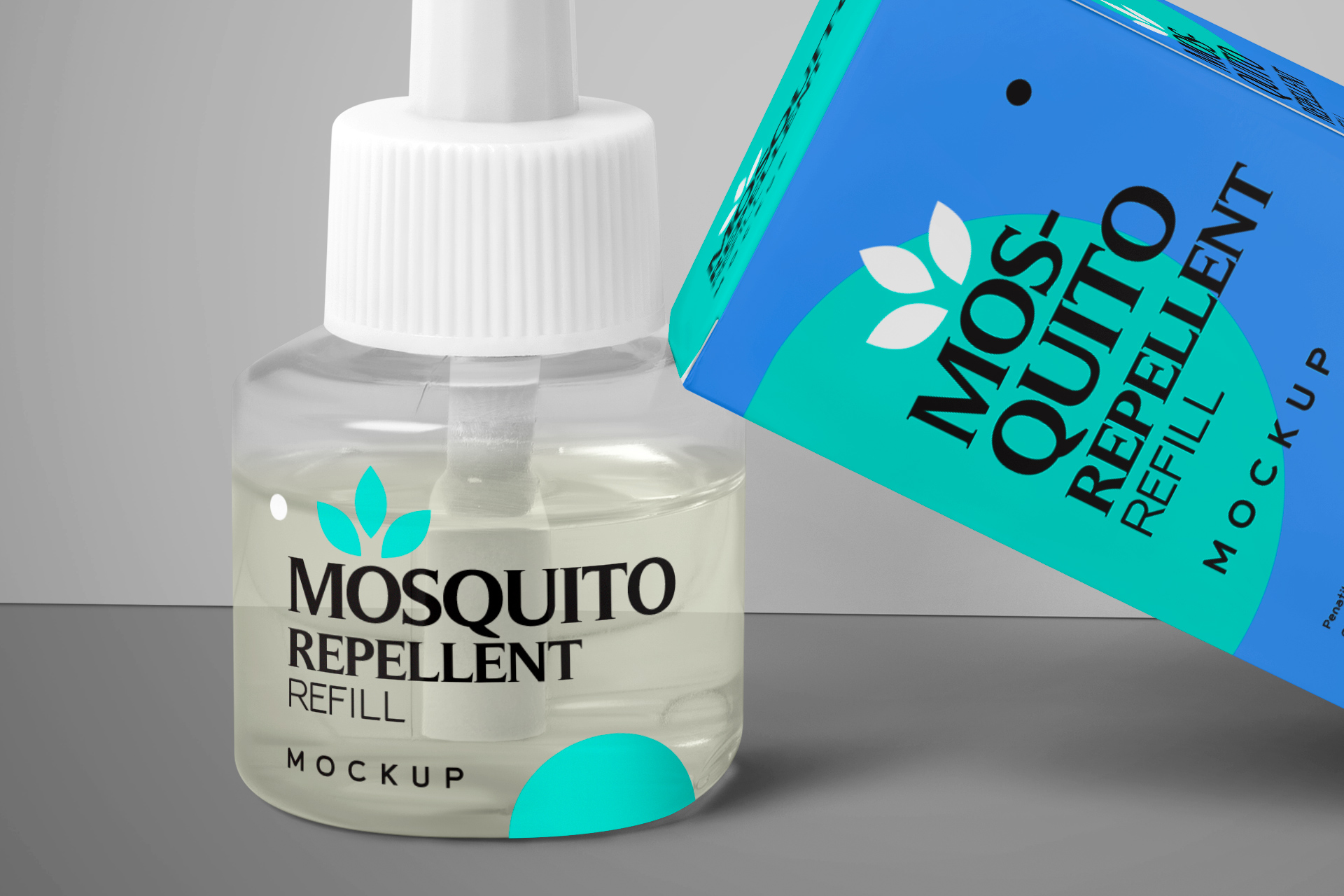 anti-mosquito liquid bottle mockup