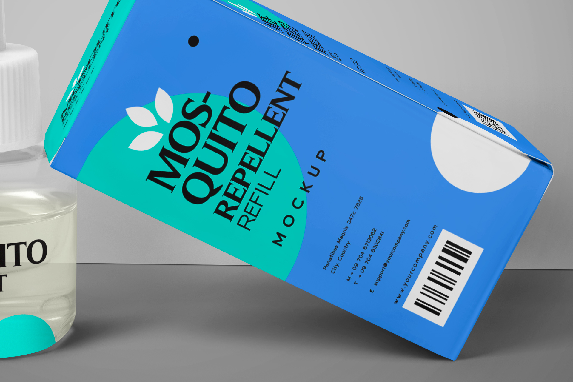 anti-mosquito liquid bottle mockup