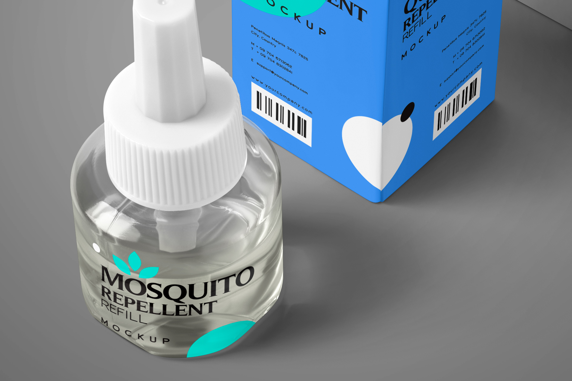 anti-mosquito liquid bottle mockup