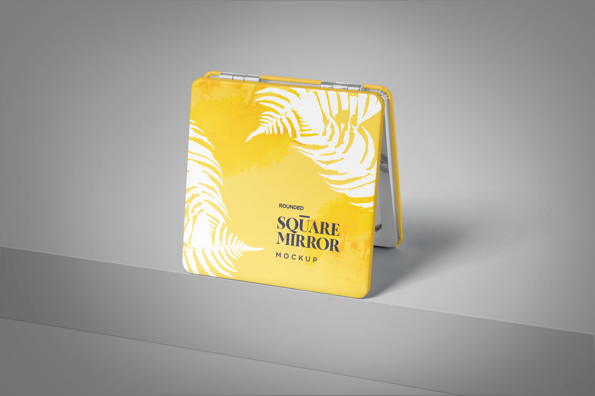 Portable Square Mirror Mockup – Realistic PSD Display