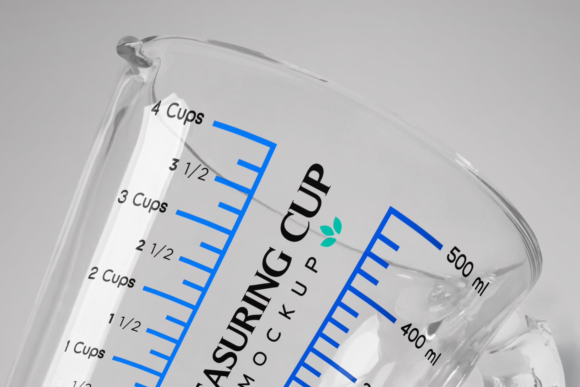 clear glass mockup