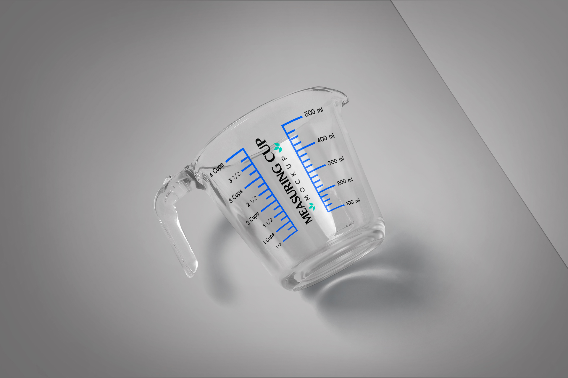Transparent Measuring Cup Mockup Kitchen Tool PSD