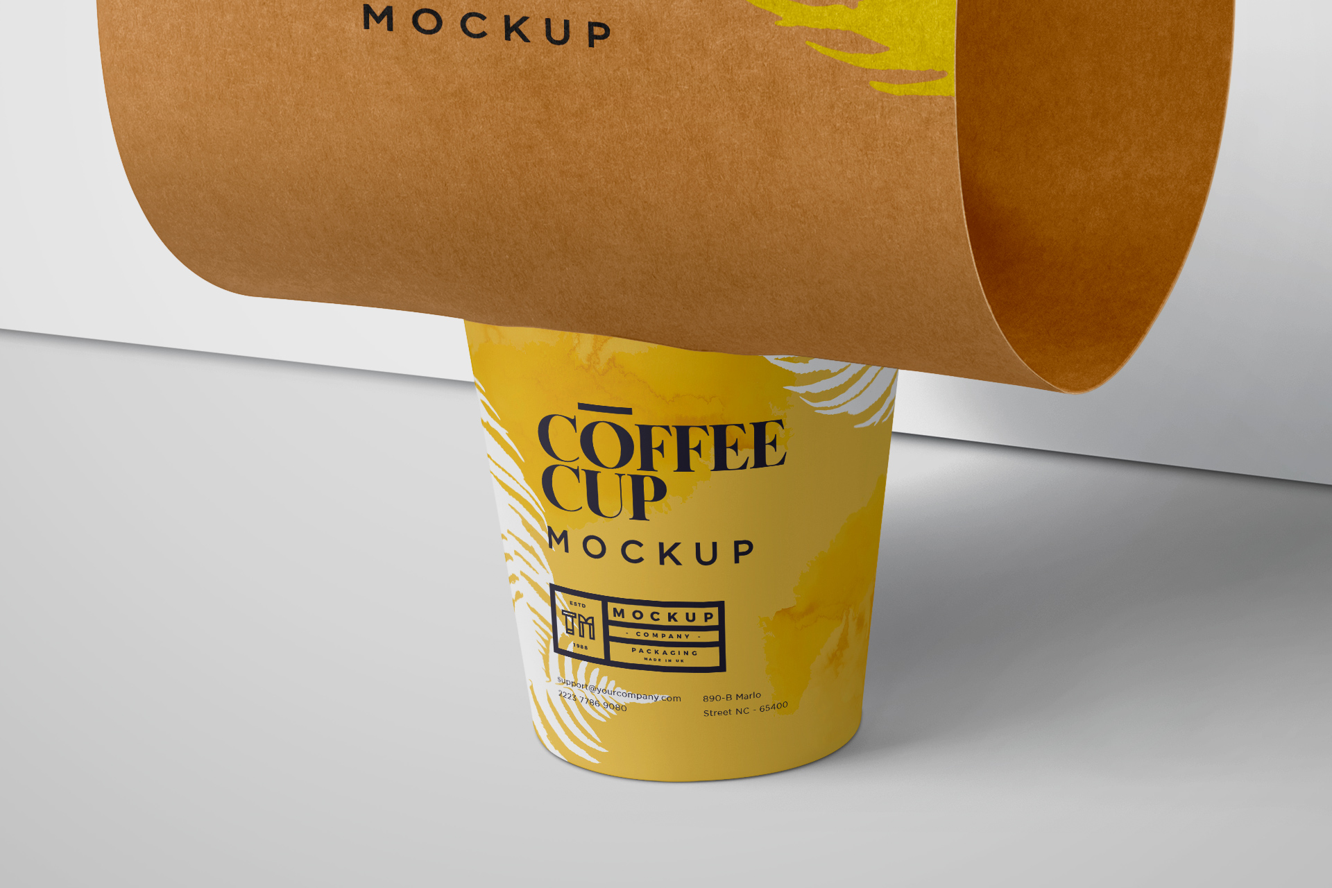 coffee cup carrier mock-up