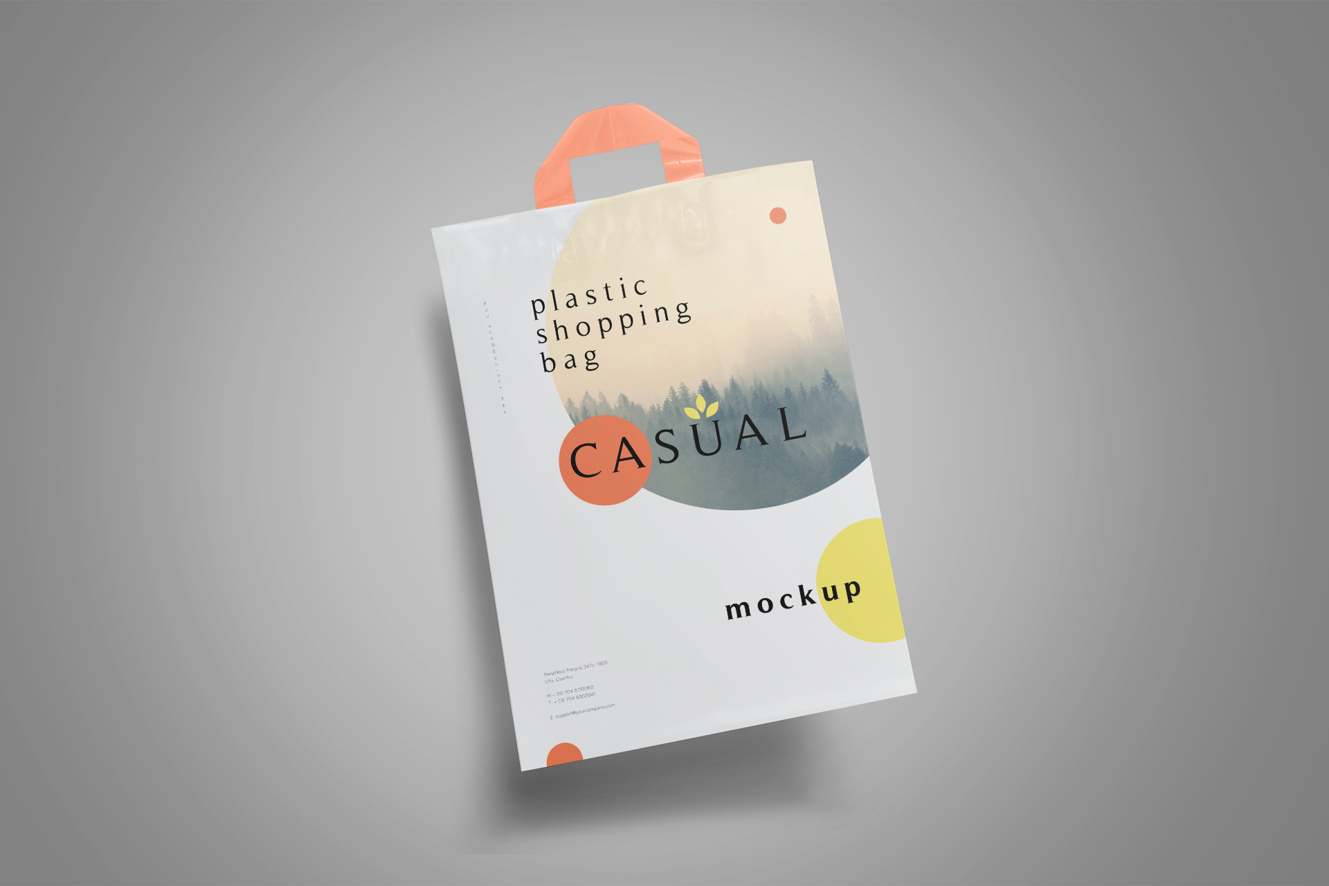 Plastic Shopping Bag Mockup Realistic PSD