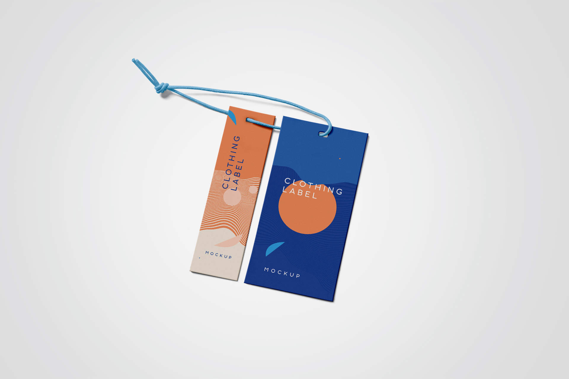 Dual Clothing Label Tag Mockup Customizable PSD