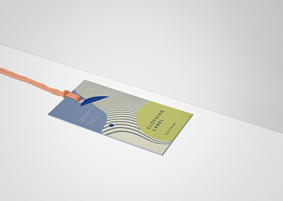 Flat Clothing Label Tag Mockup Minimalist Design