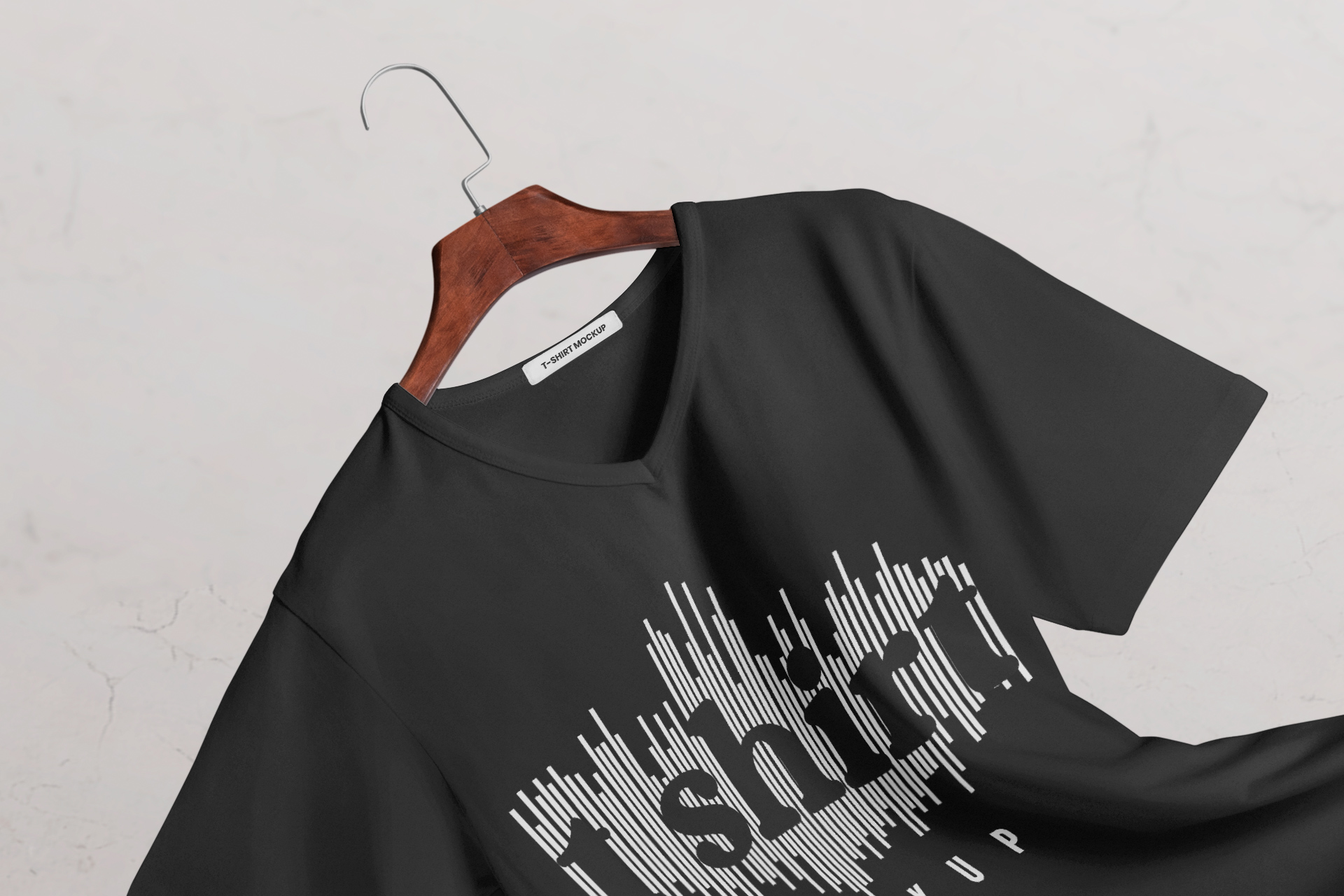 black t-shirt mockup