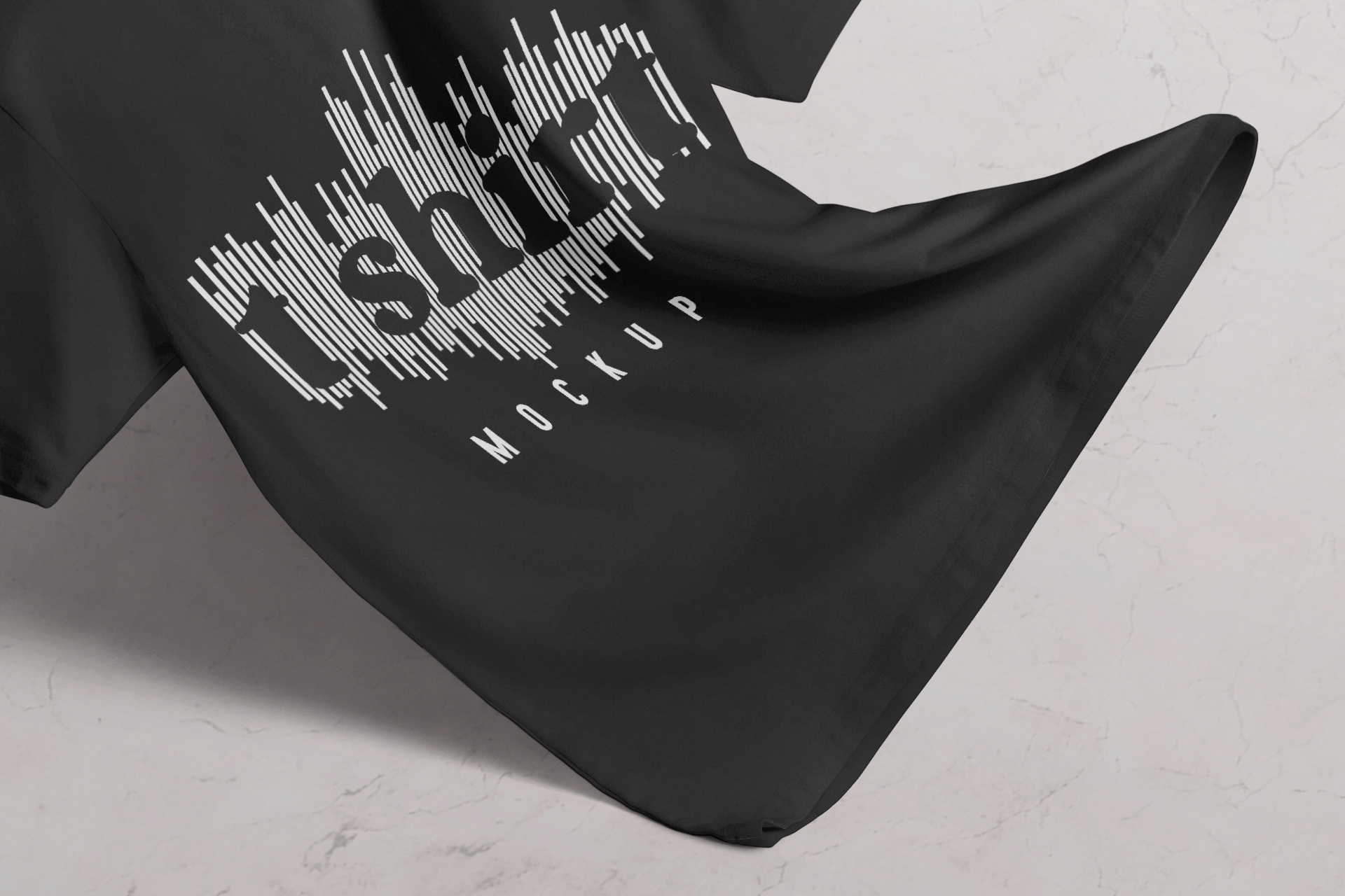 black t-shirt mockup