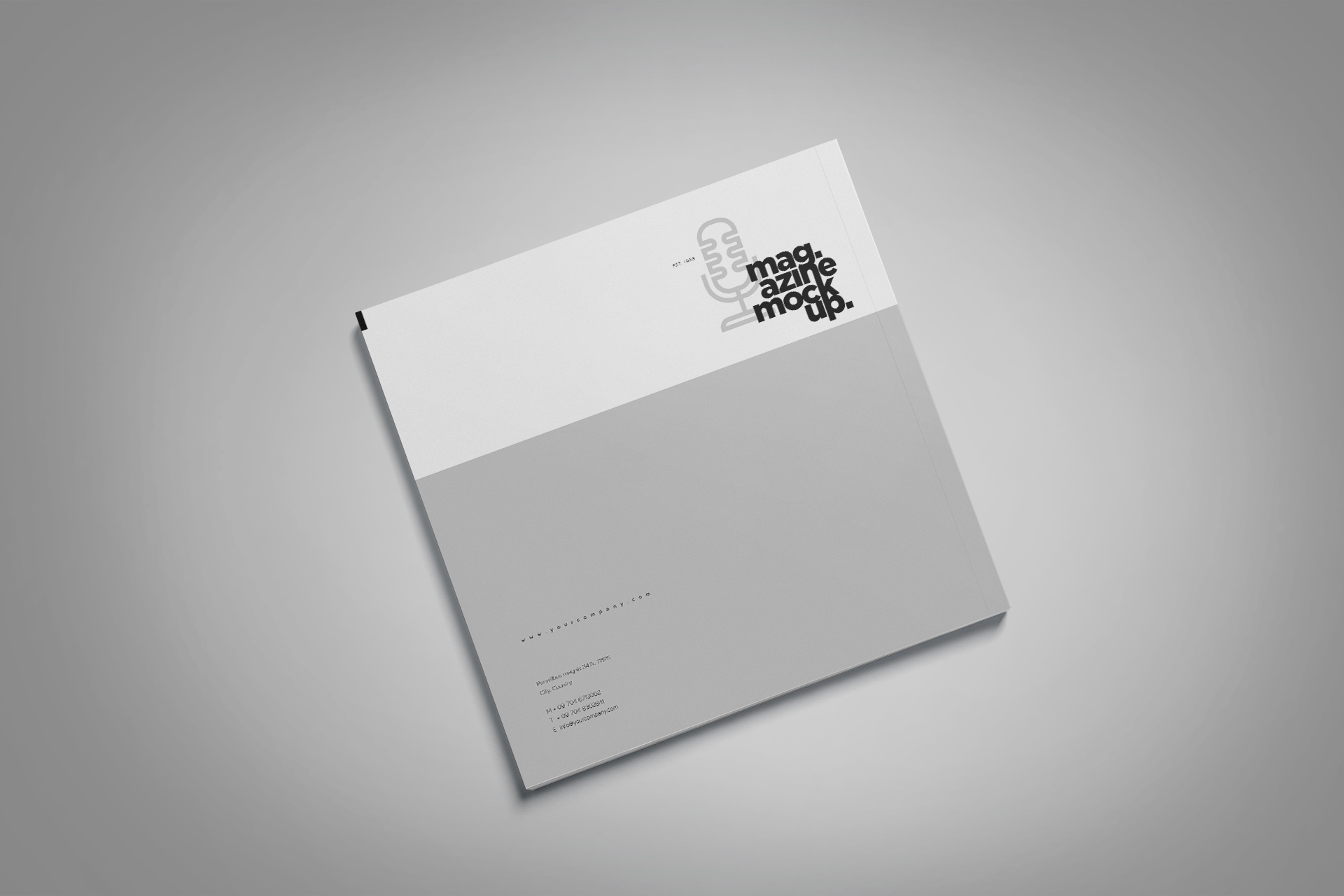 Minimalist Softcover Magazine Back Cover Mockup
