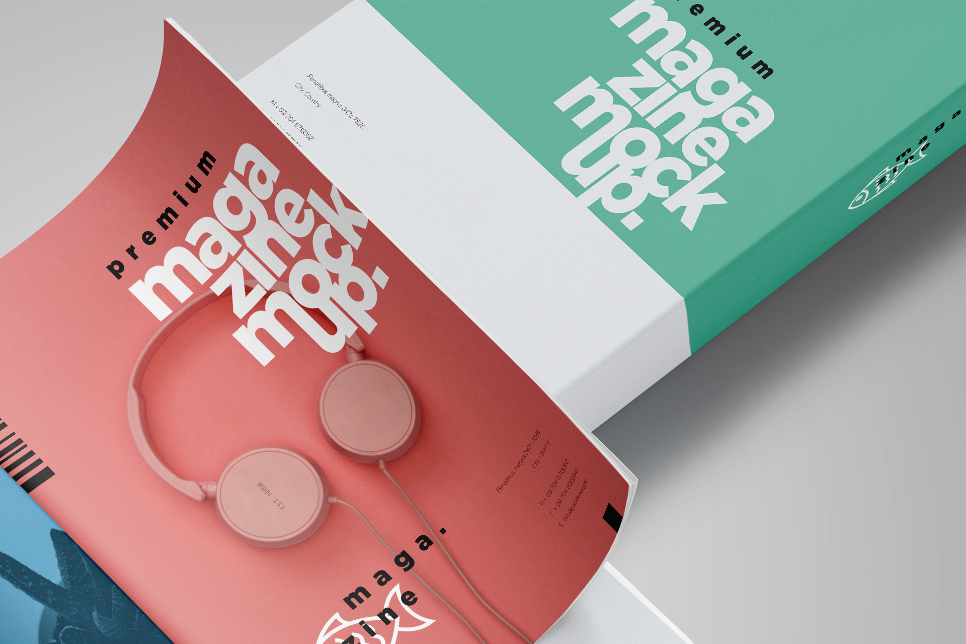 advertising magazine mock-up