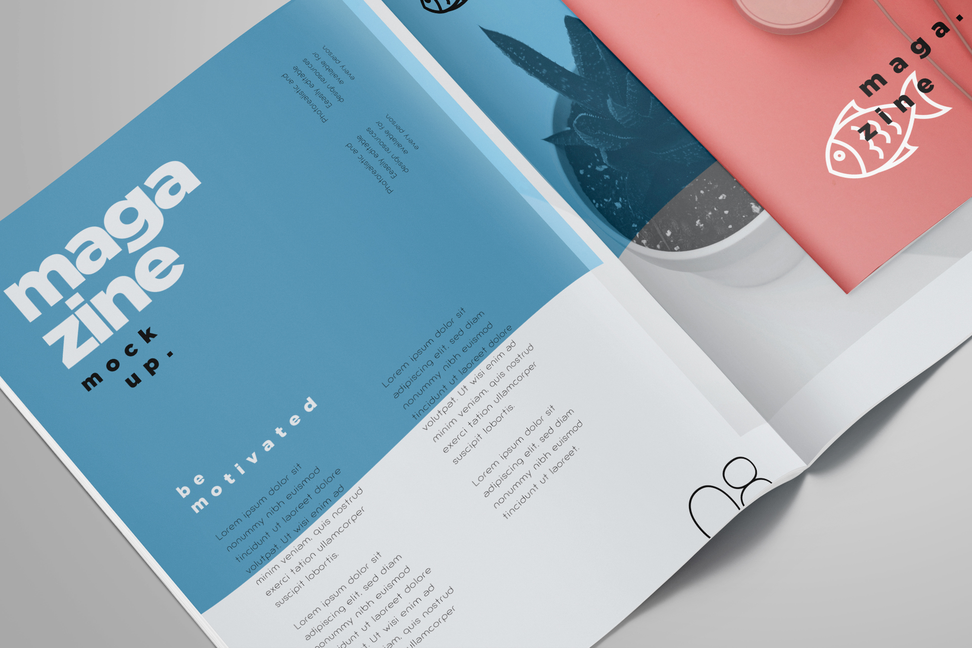 advertising magazine mock-up