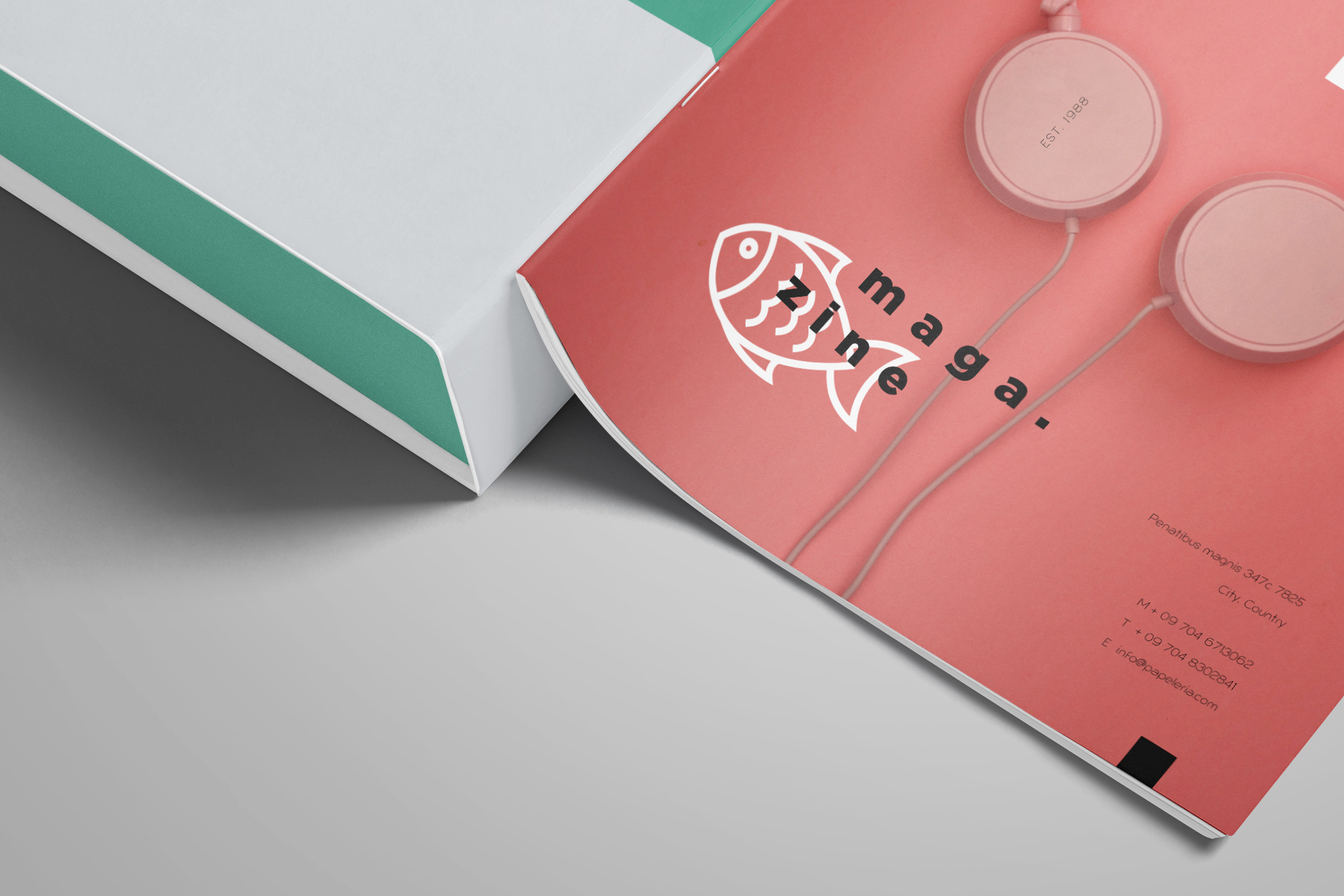 advertising magazine mock-up