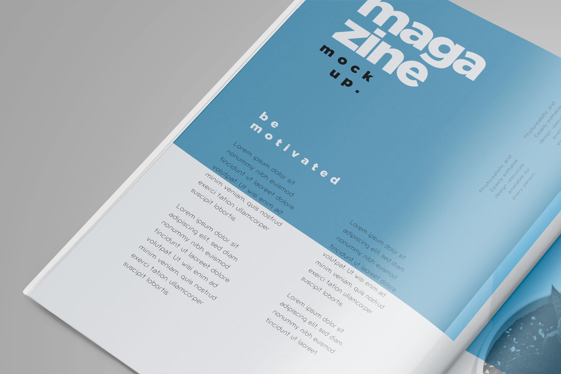 advertising magazine mock-up