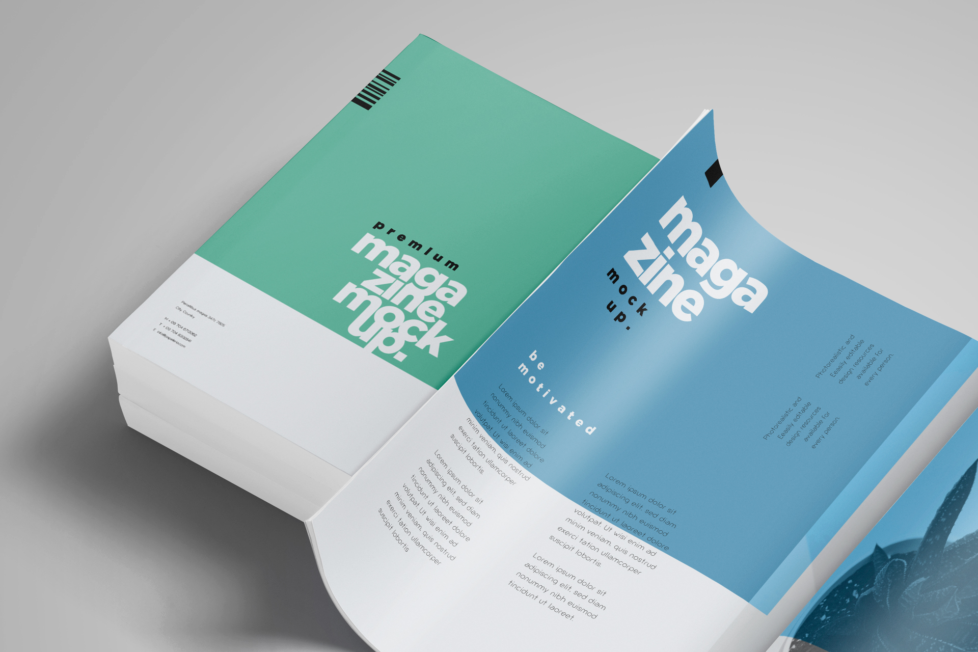 advertising magazine mock-up