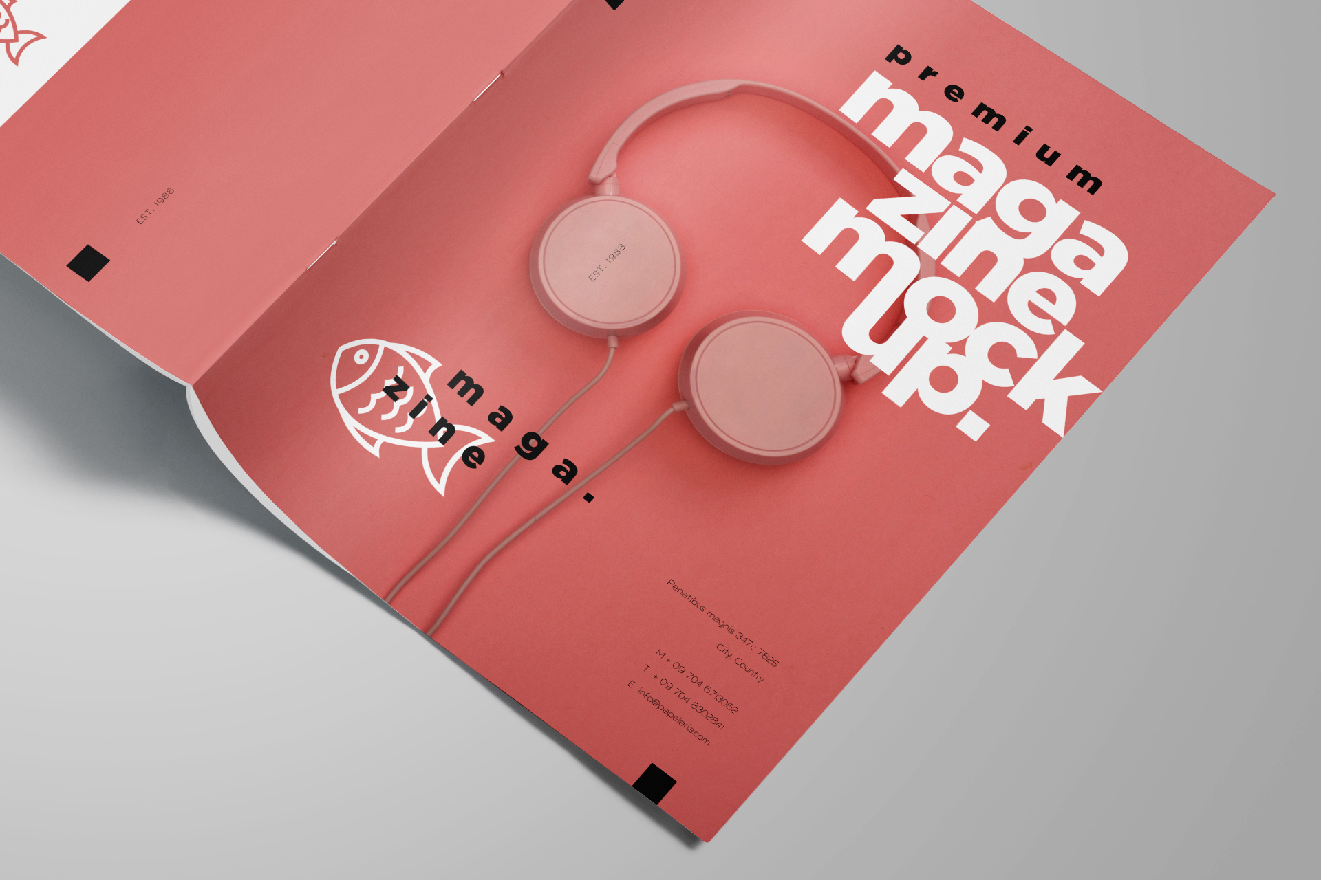 advertising magazine mock-up