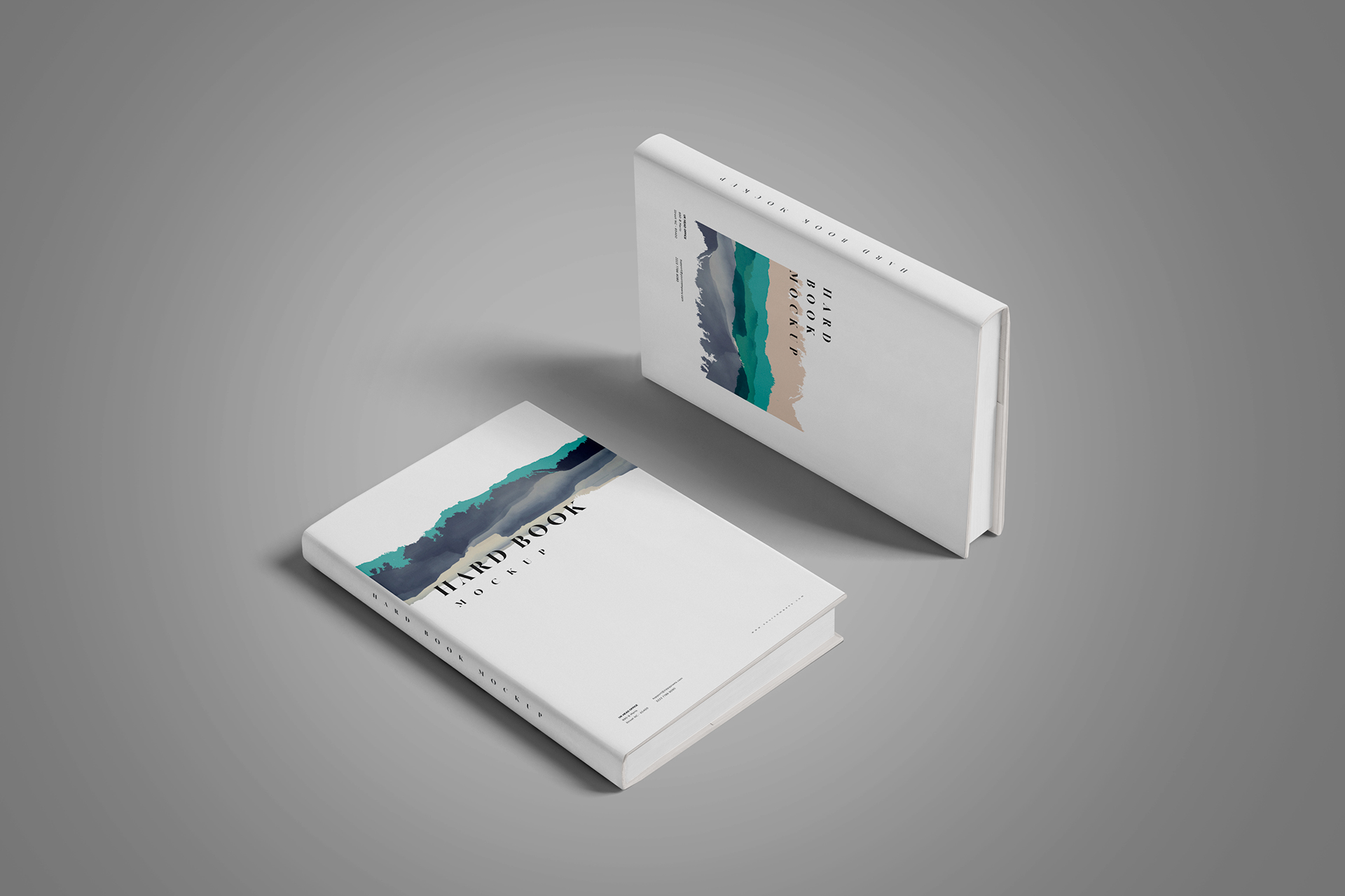 Hardcover Book Mockup with Dust Jacket