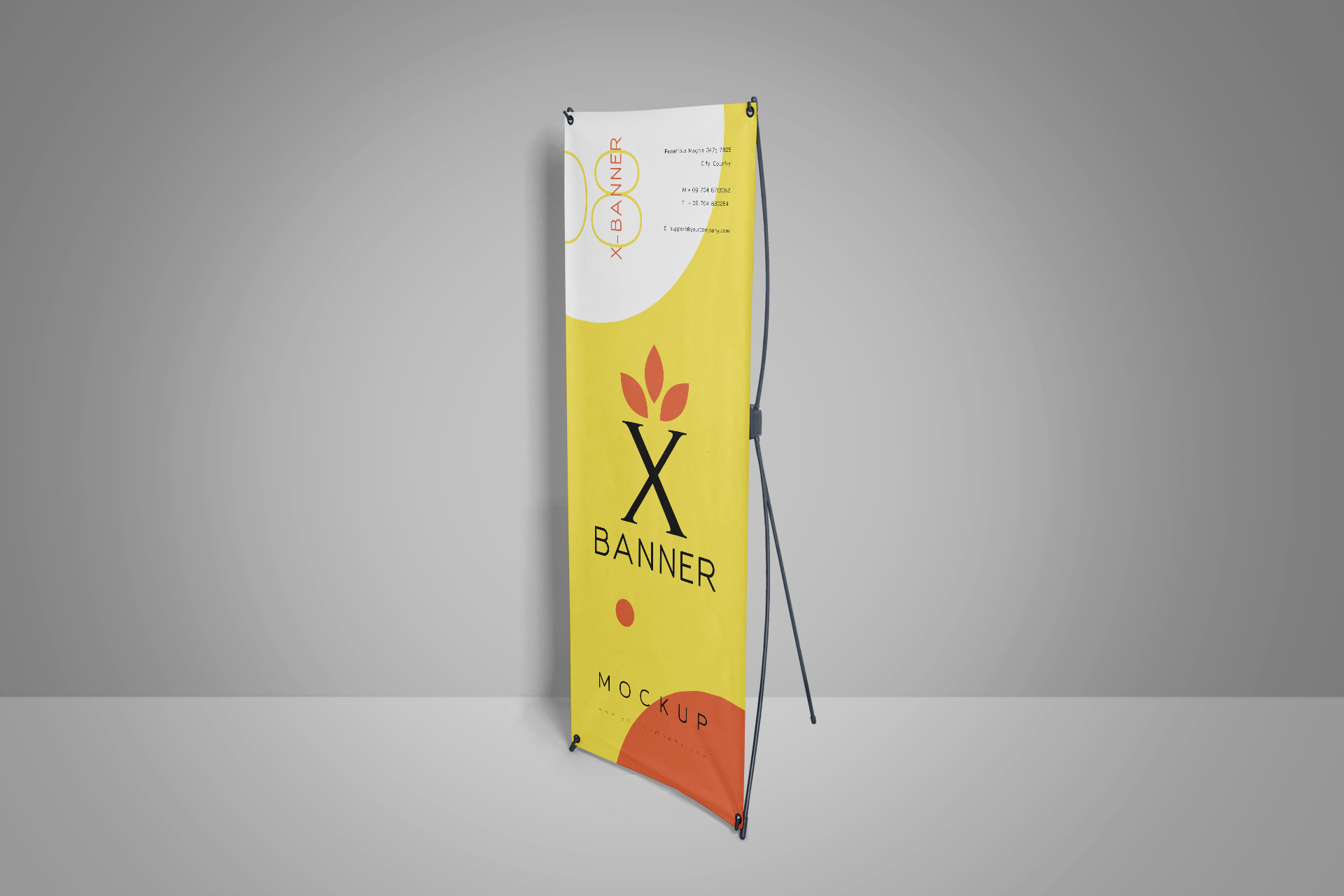 X-Banner Stand Mockup for Advertising