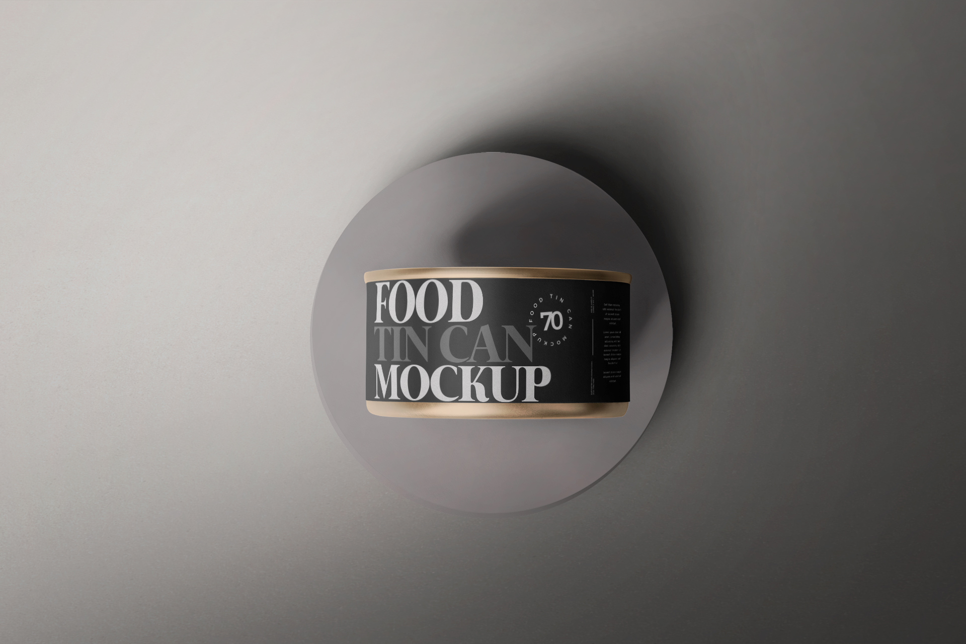 Realistic Canned Food Tin Mockup