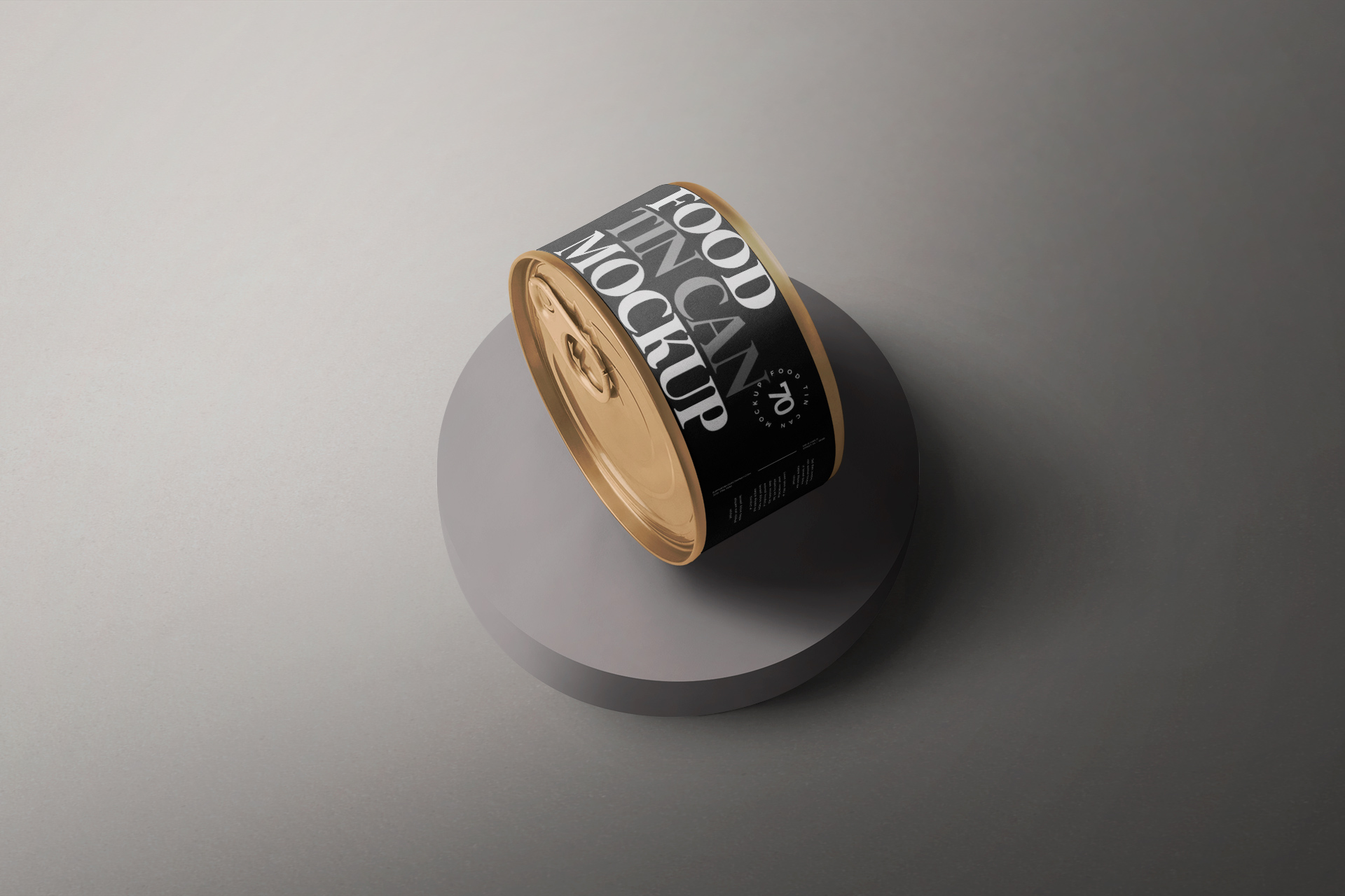 Premium Tin Can Packaging Mockup