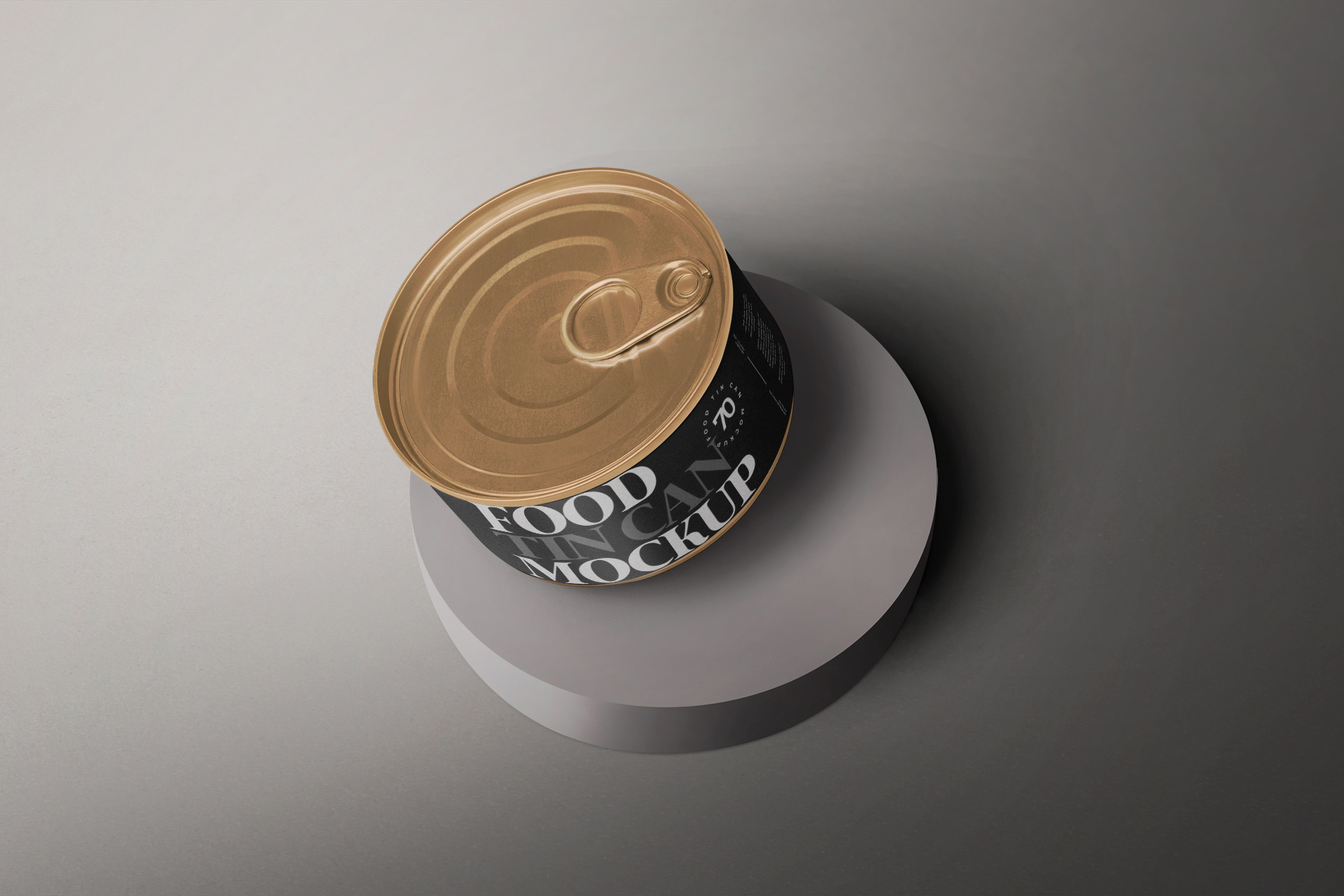 Editable Food Can Mockup with Label